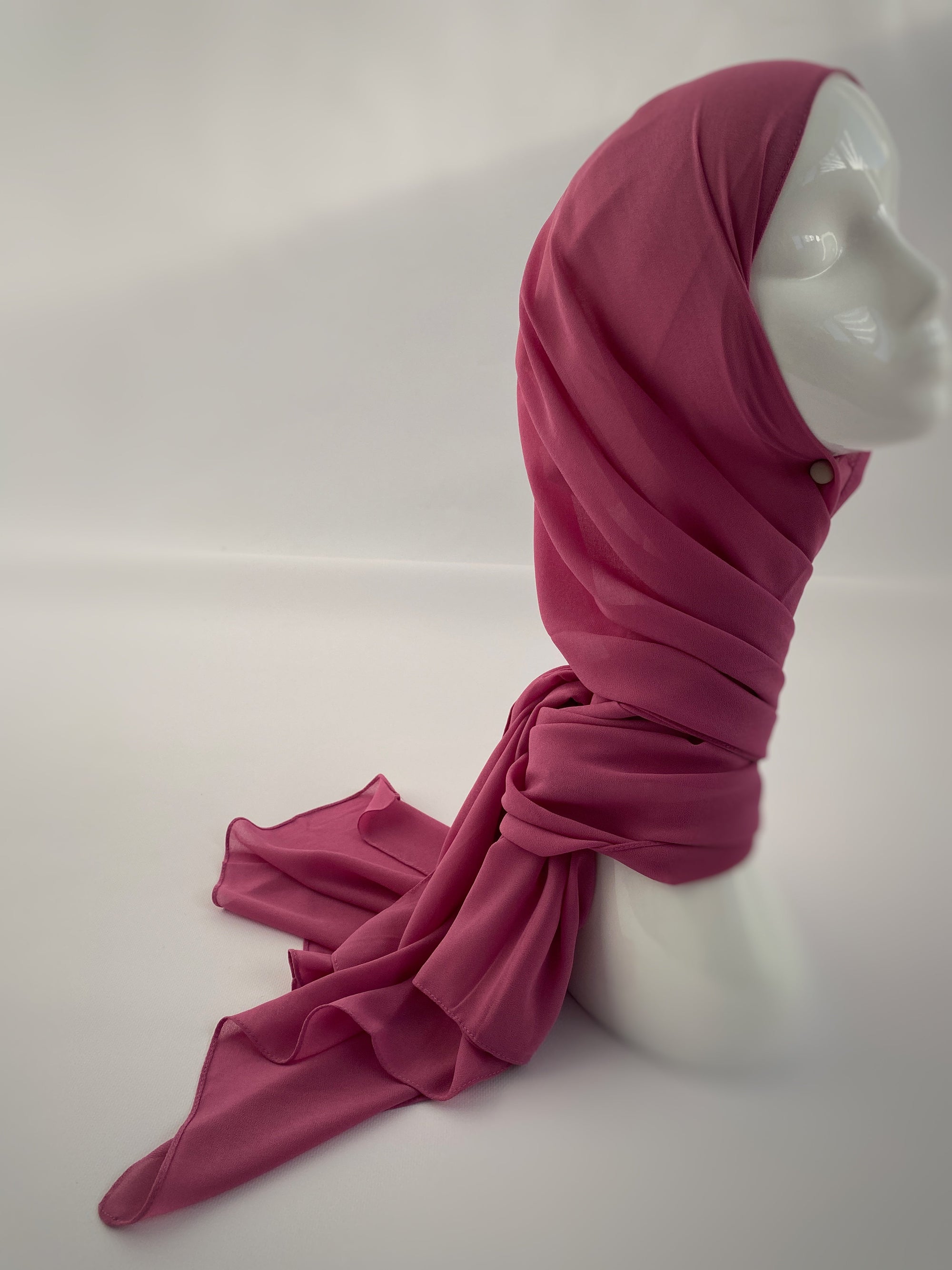 HIJAB MOUSSELINE FRAMBOISE