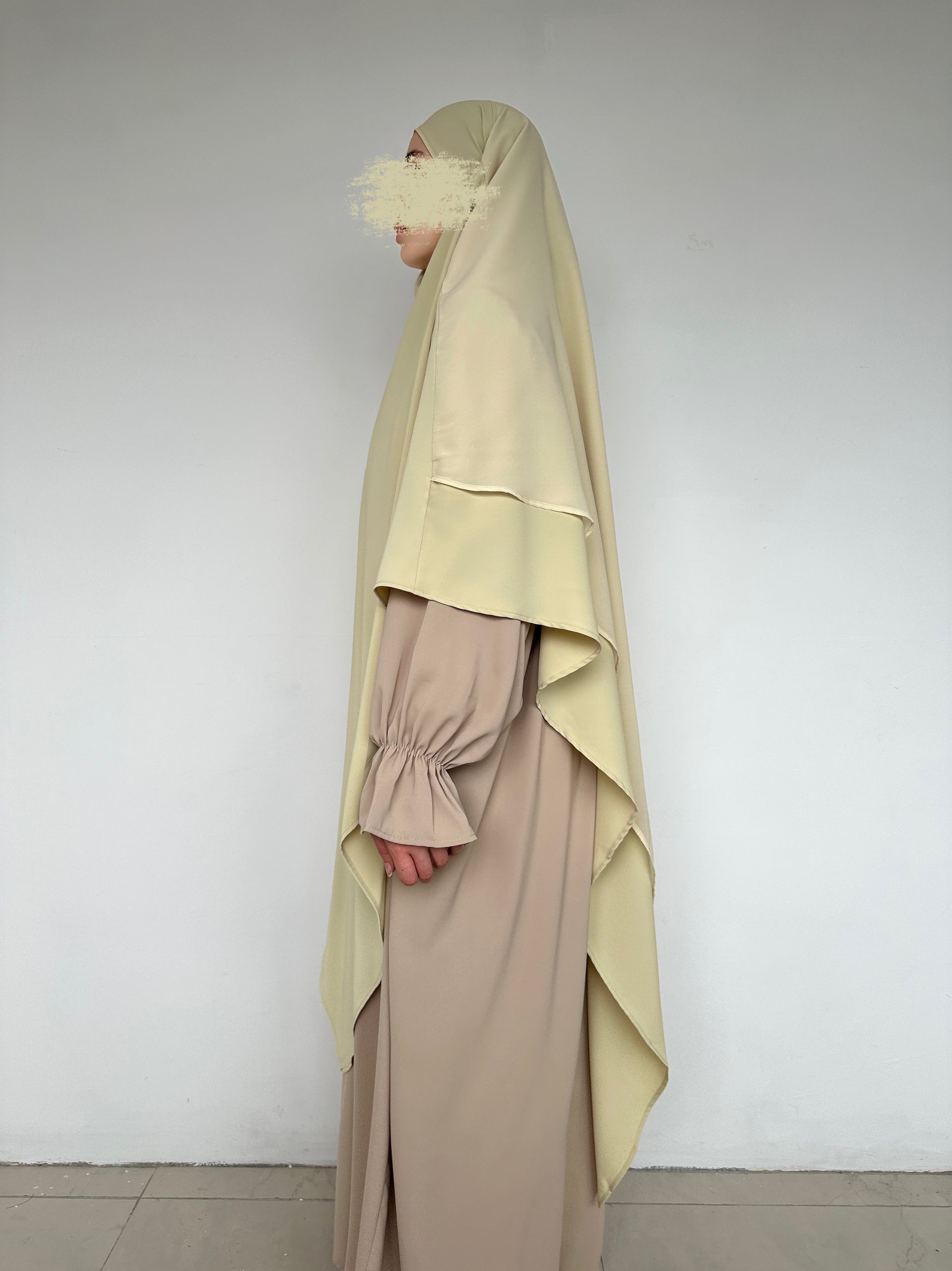 KHIMAR BI-MATIÈRE BEIGE