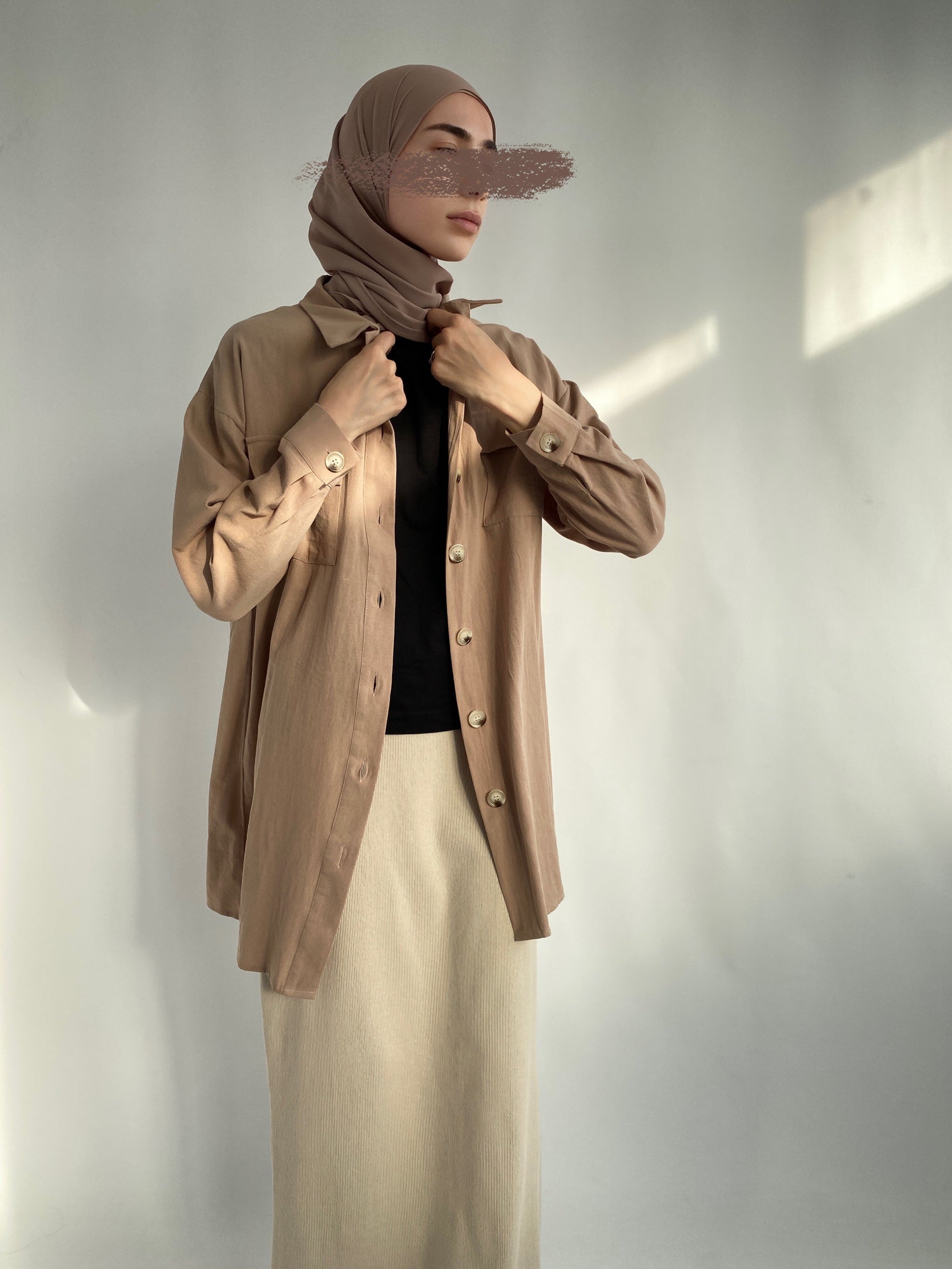 CHEMISE DENIM COTTON BEIGE