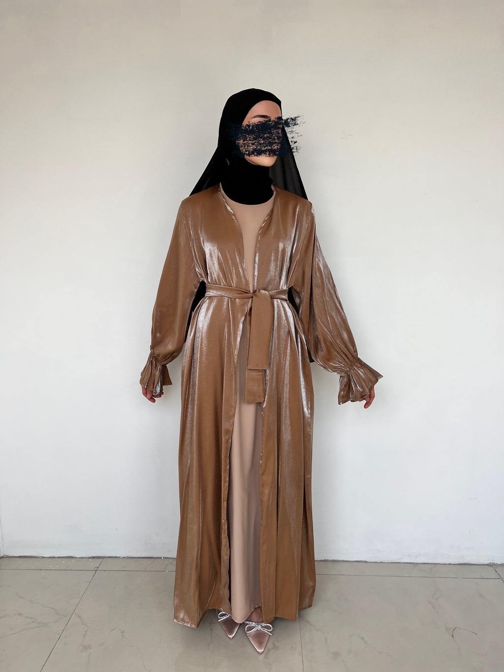KIMONO ORGANZA CARAMEL
