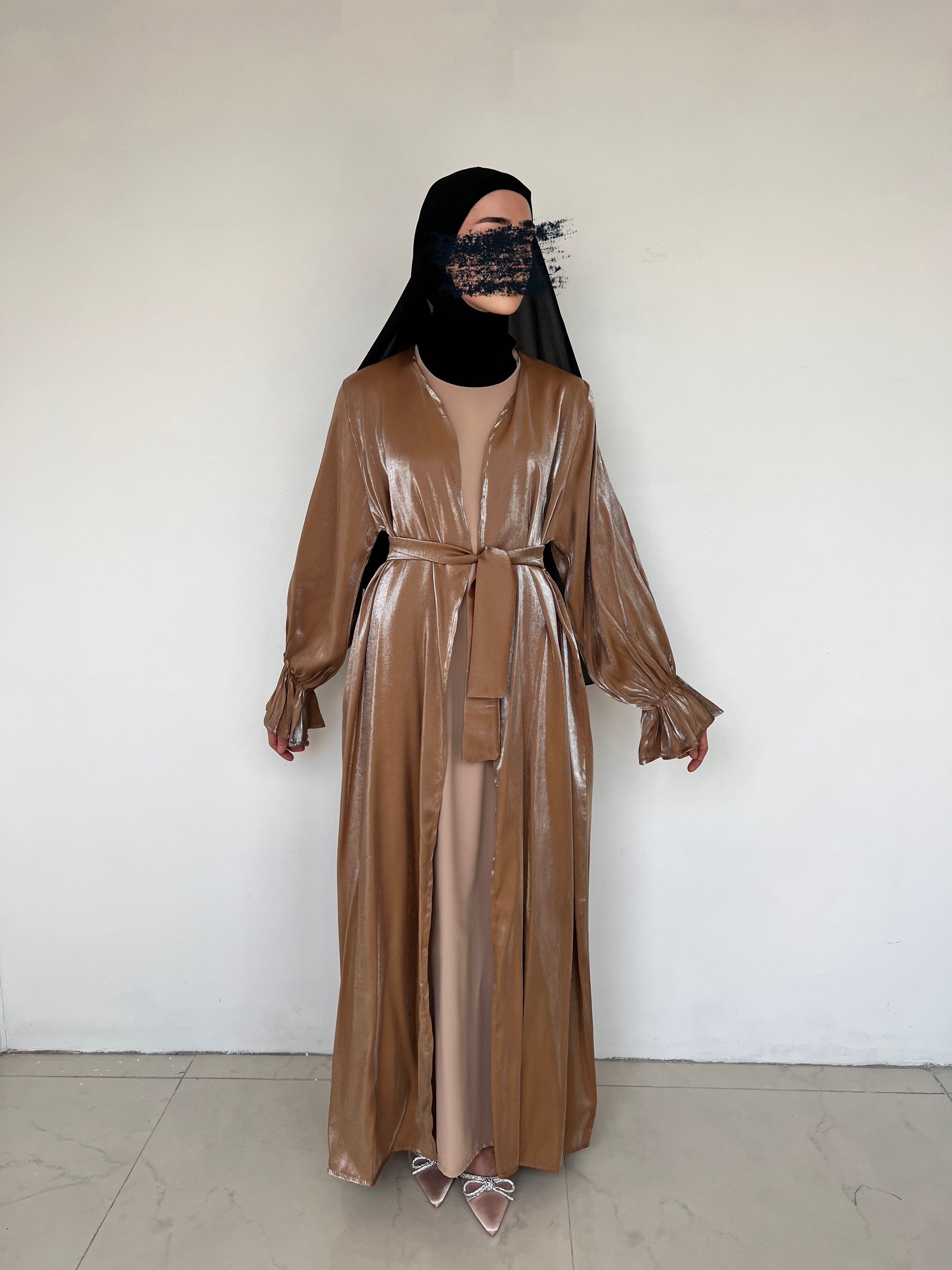 KIMONO ORGANZA CARAMEL