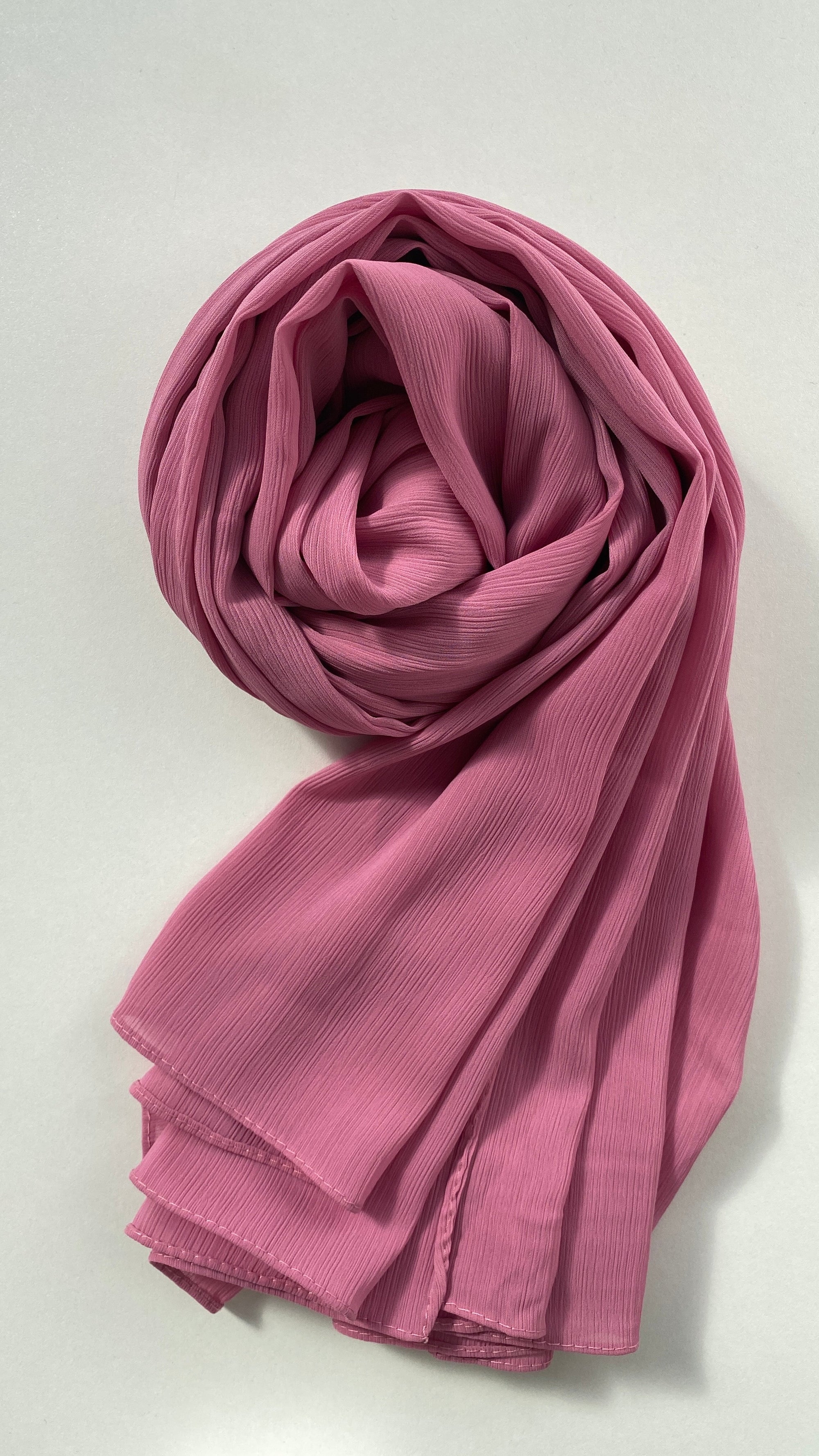 HIJAB  SOIE RAYÉE FRAISE