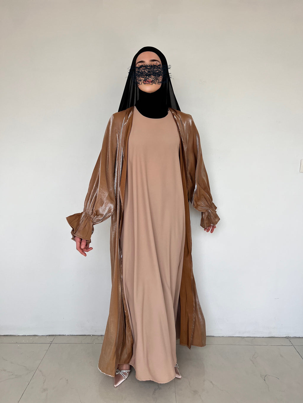KIMONO ORGANZA CARAMEL