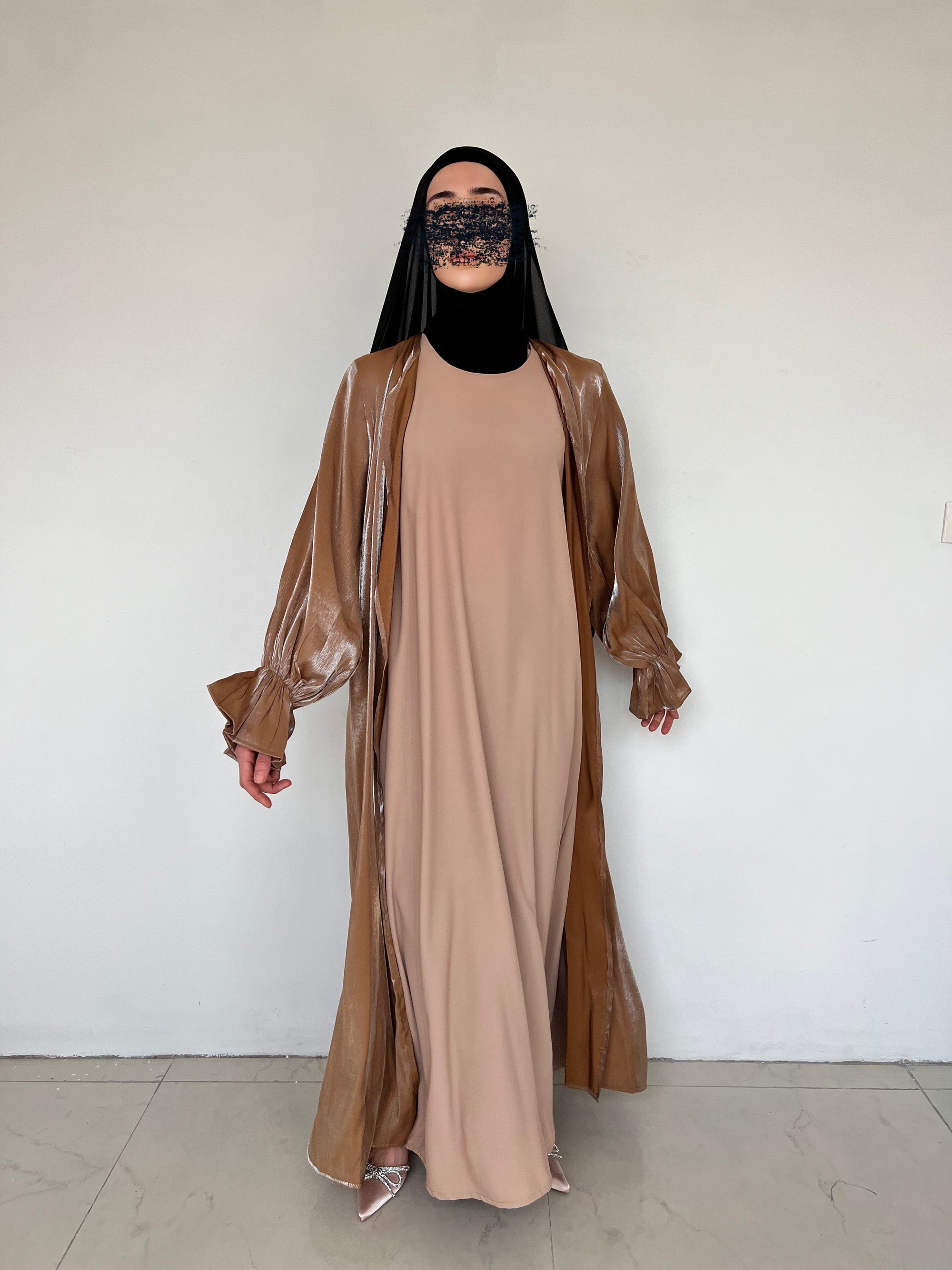 KIMONO ORGANZA CARAMEL