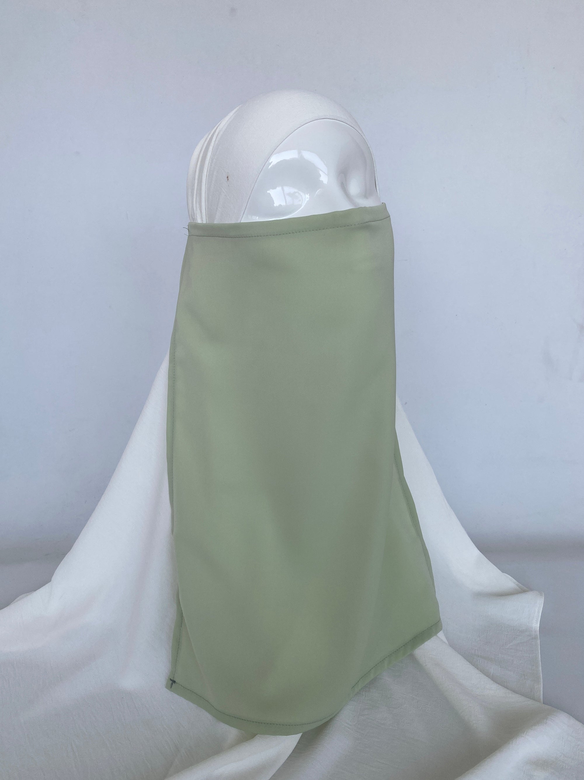NIQAB SOIE DE MÈDINE VERT PASTEL