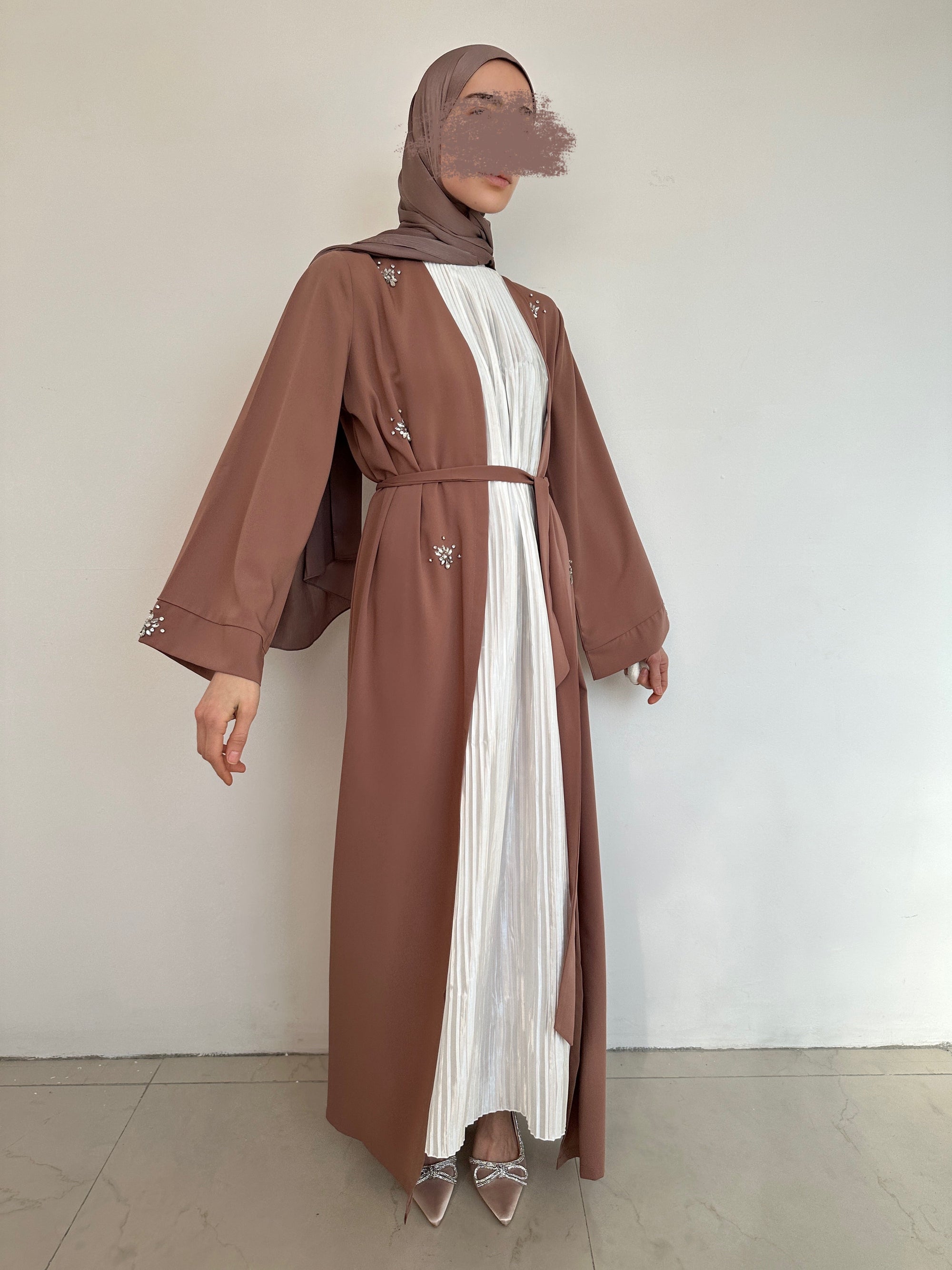 KIMONO DE SOIRÉE MARRON