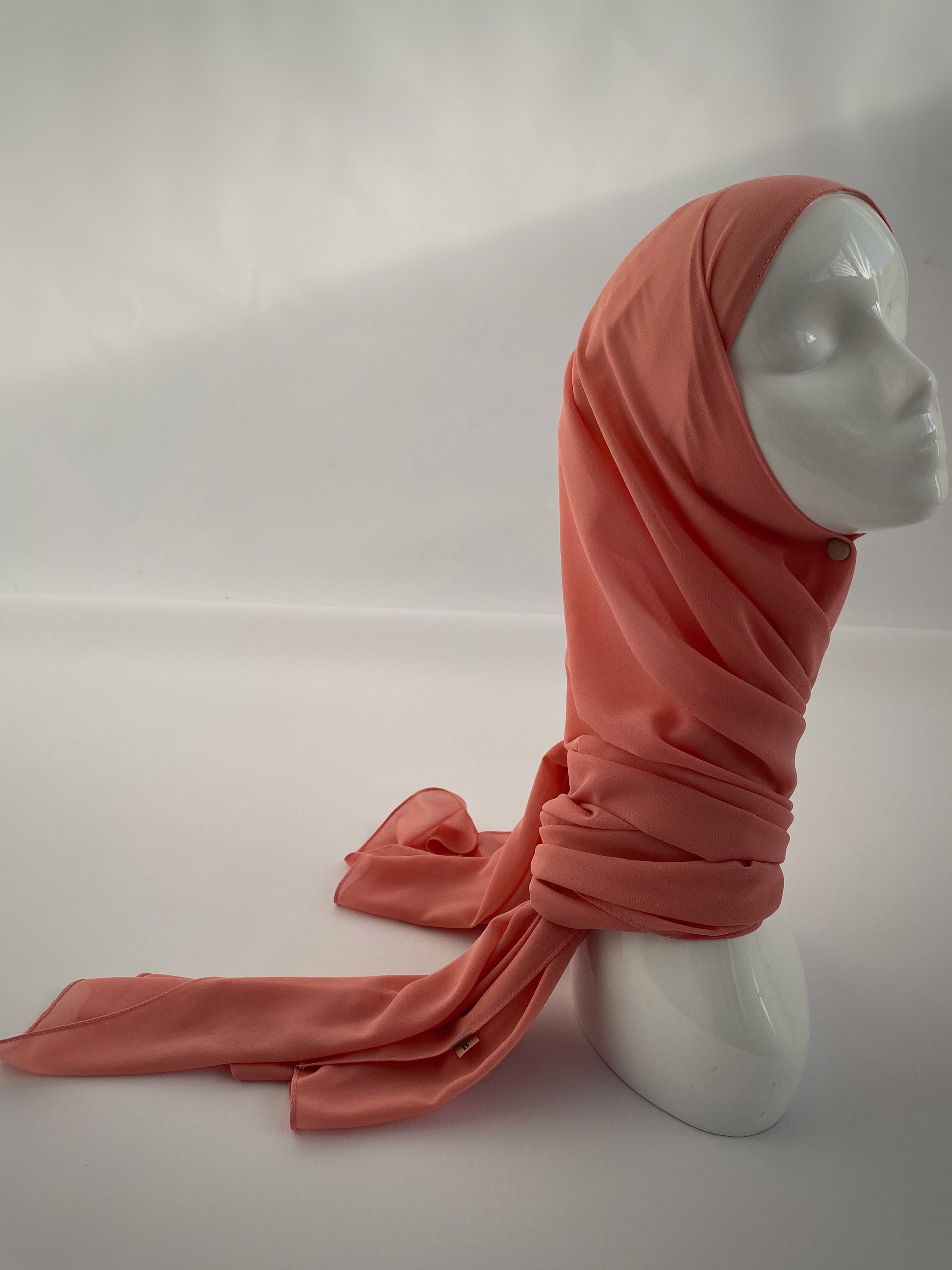 HIJAB MOUSSELINE CORAIL