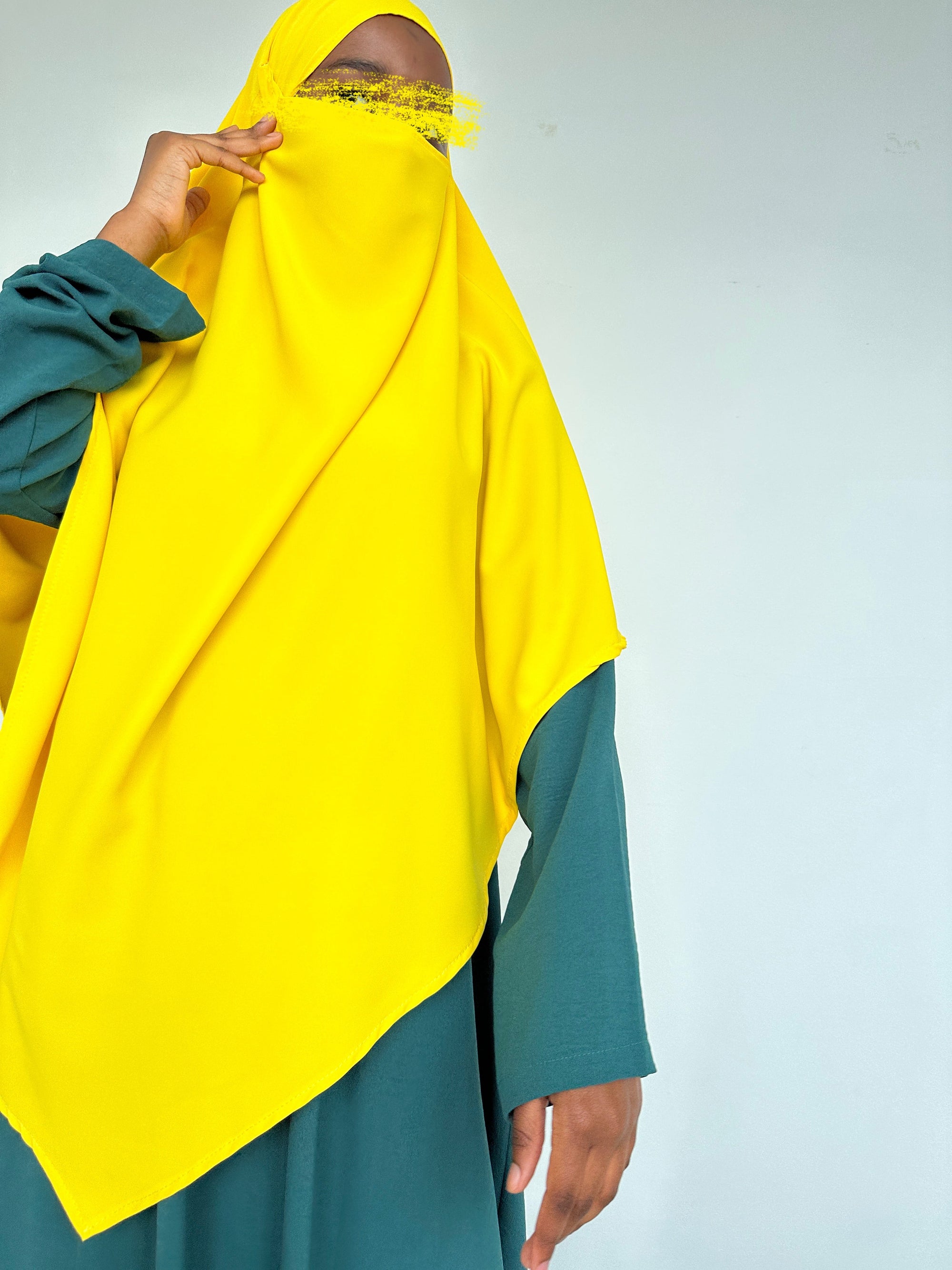 KHIMAR SOIE DE MÈDINE CITRON