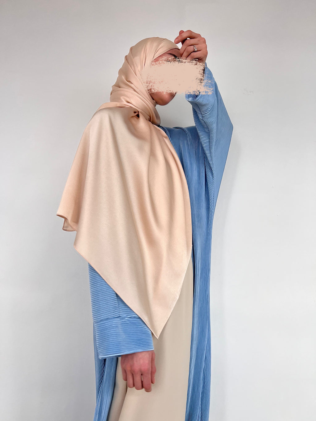 KIMONO PLISSÉ BLEU CIEL