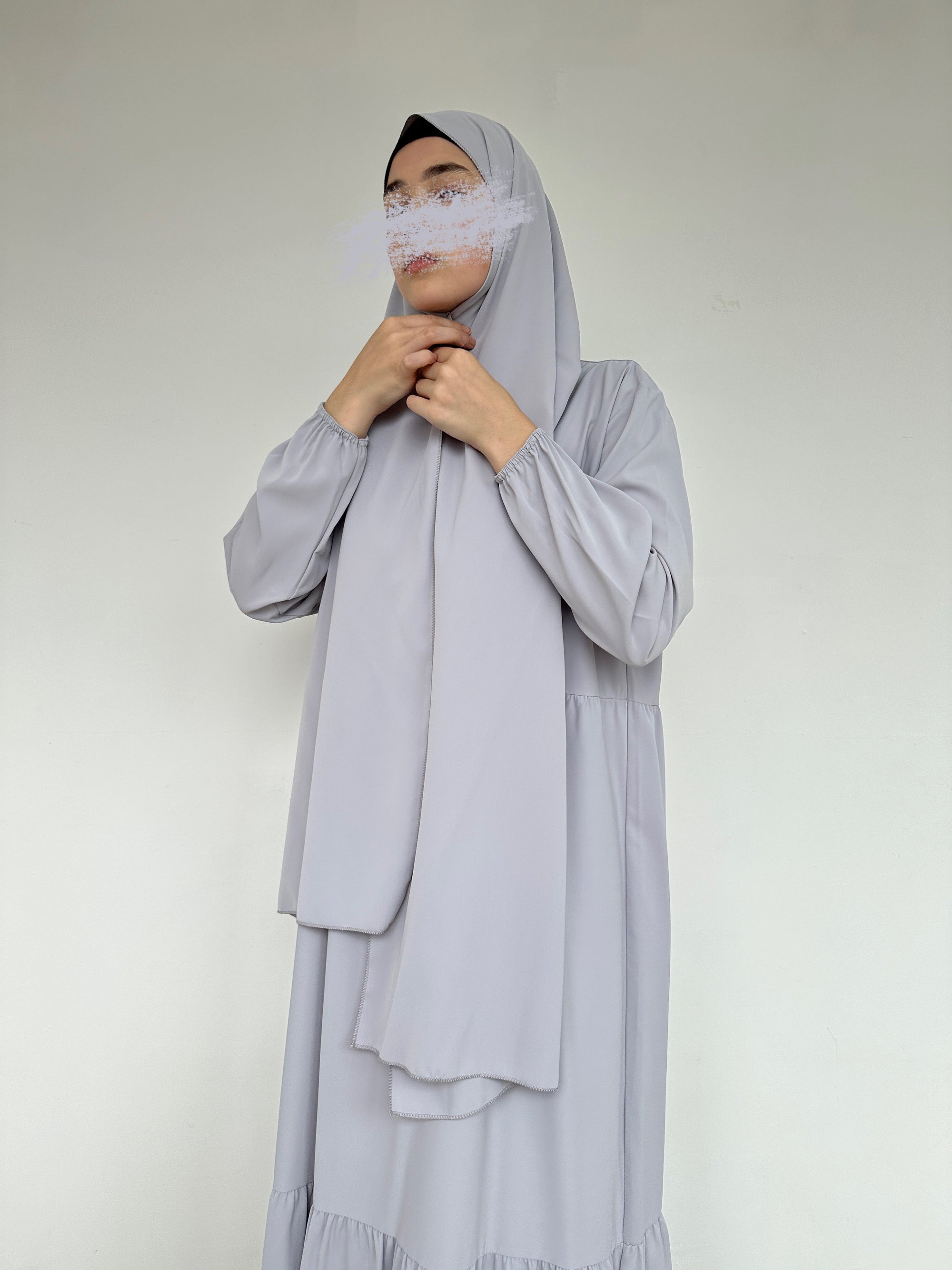 ABAYA SEMA HIJAB INTÉGRÉ GRIS