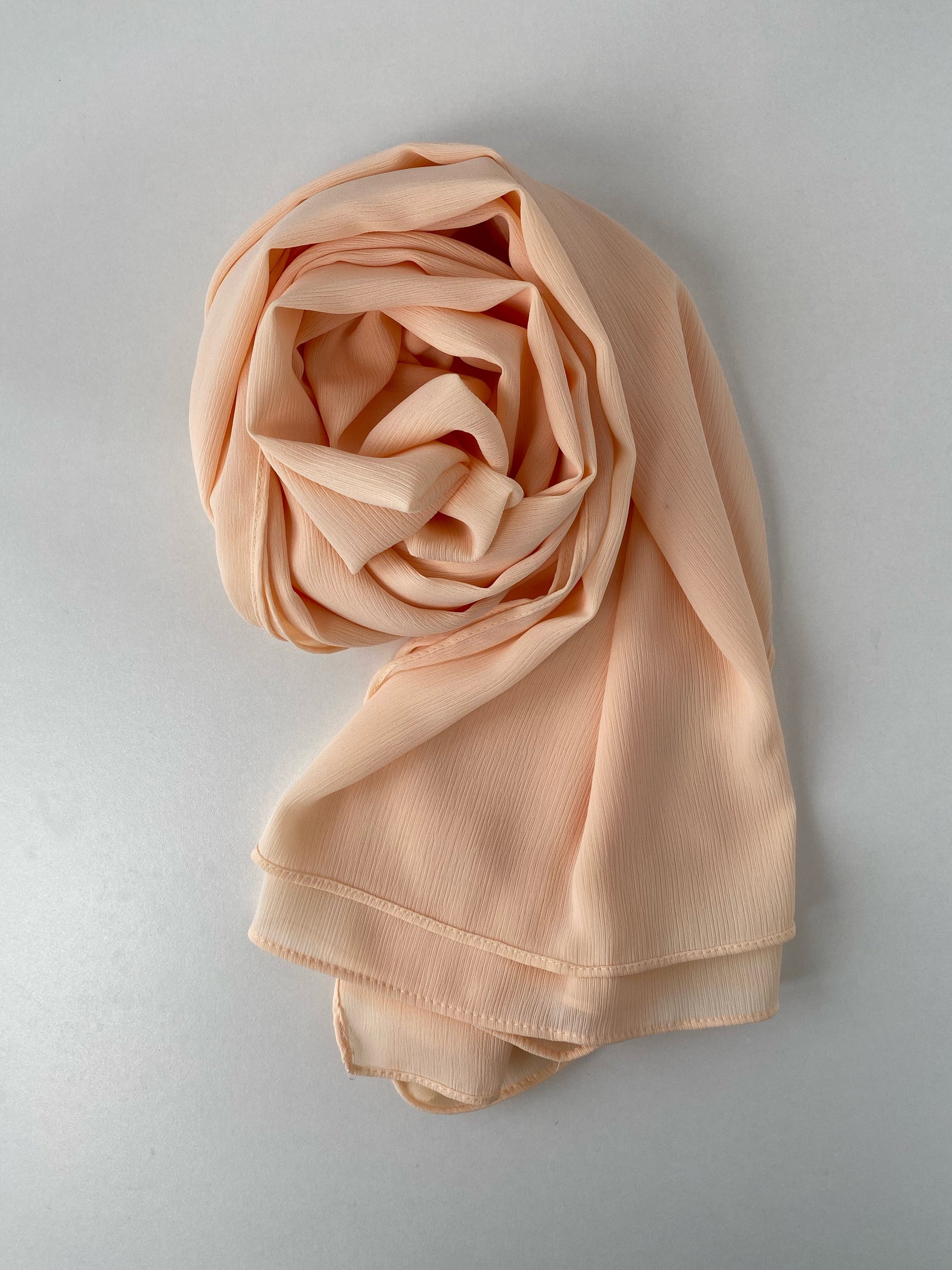 HIJAB CHÂLE SOIE À RAYURES PEACH
