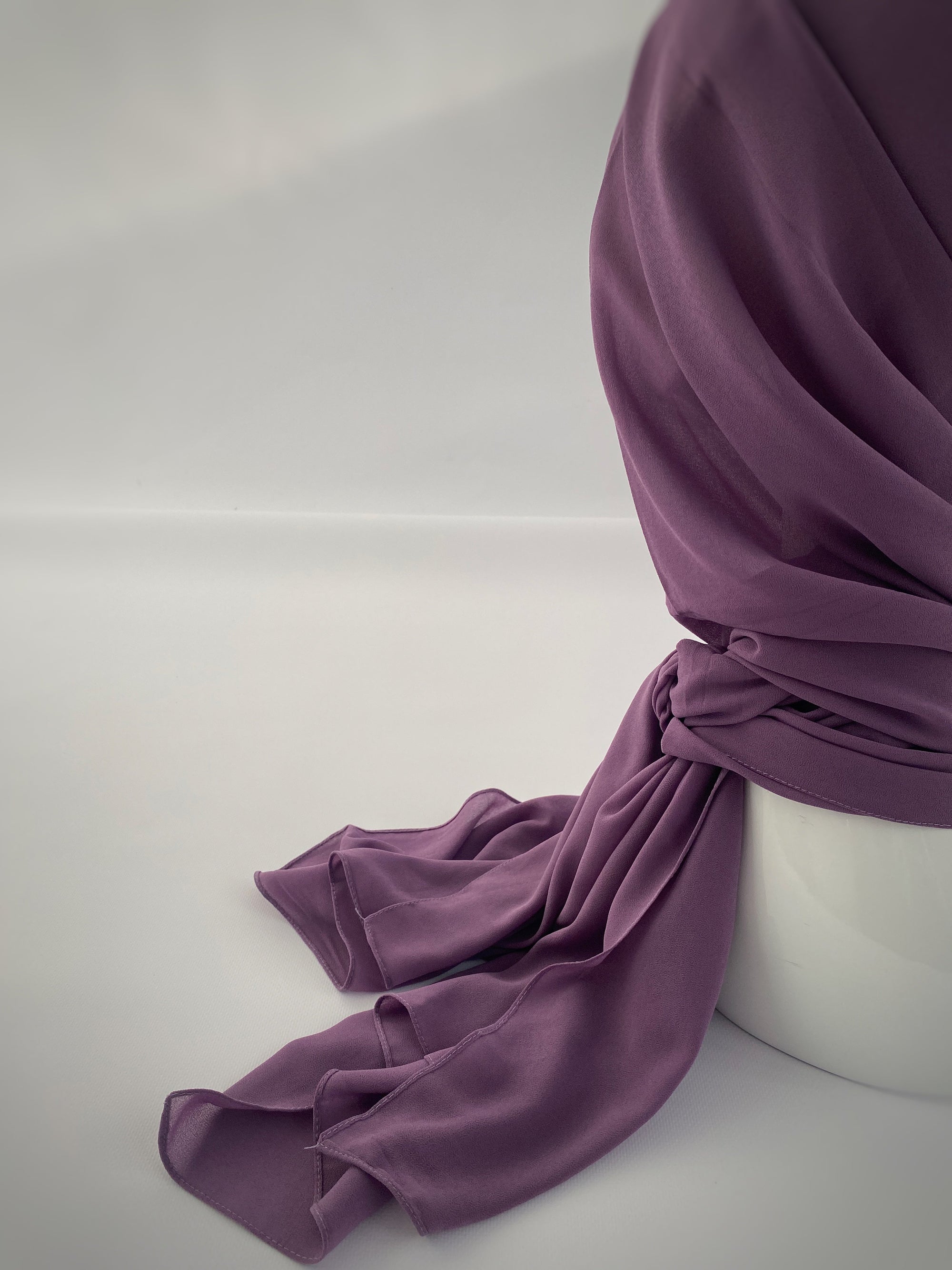 HIJAB MOUSSELINE VIOLET D'ÉVÊQUE