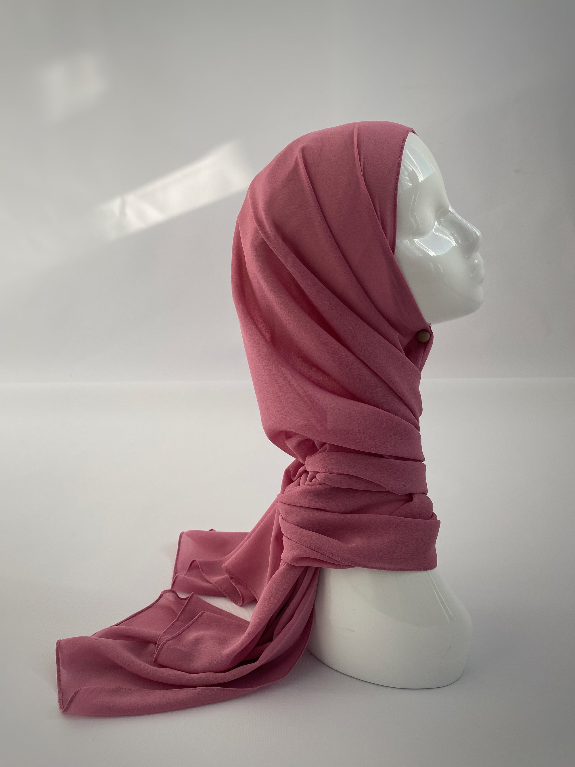 HIJAB MOUSSELINE ROSE PÉPITE