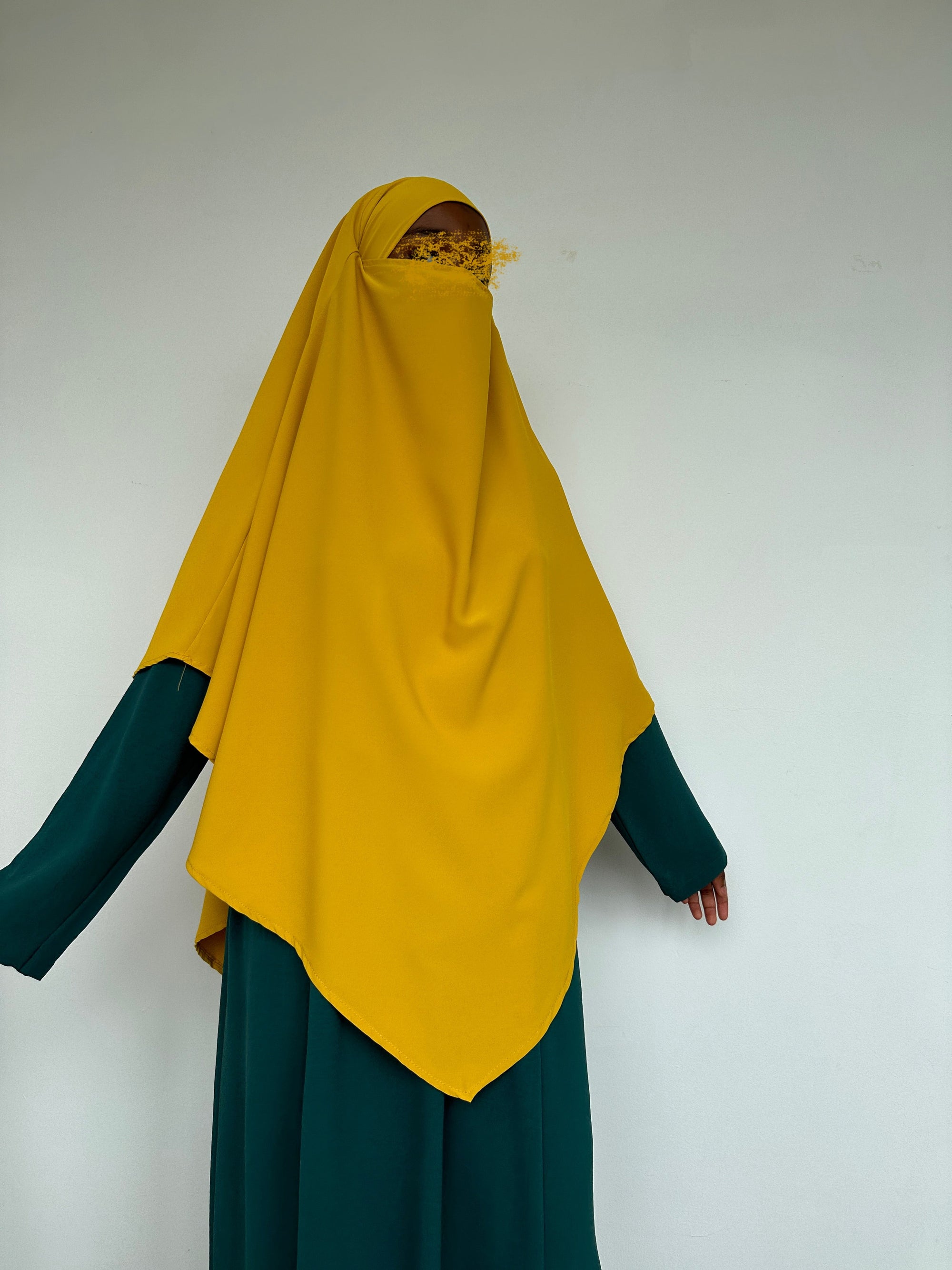 KHIMAR SOIE DE MÈDINE MOUTARDE