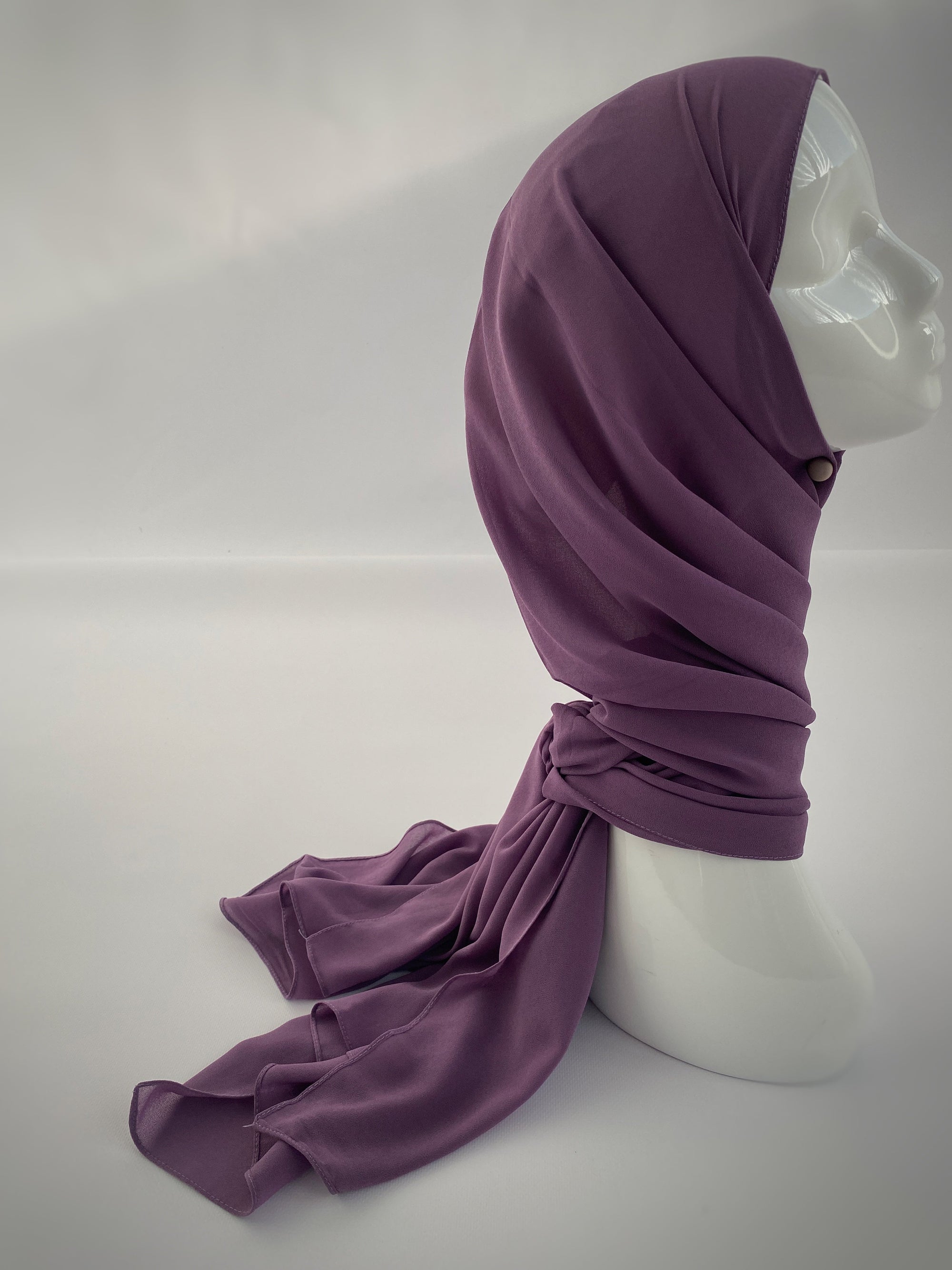 HIJAB MOUSSELINE VIOLET D'ÉVÊQUE