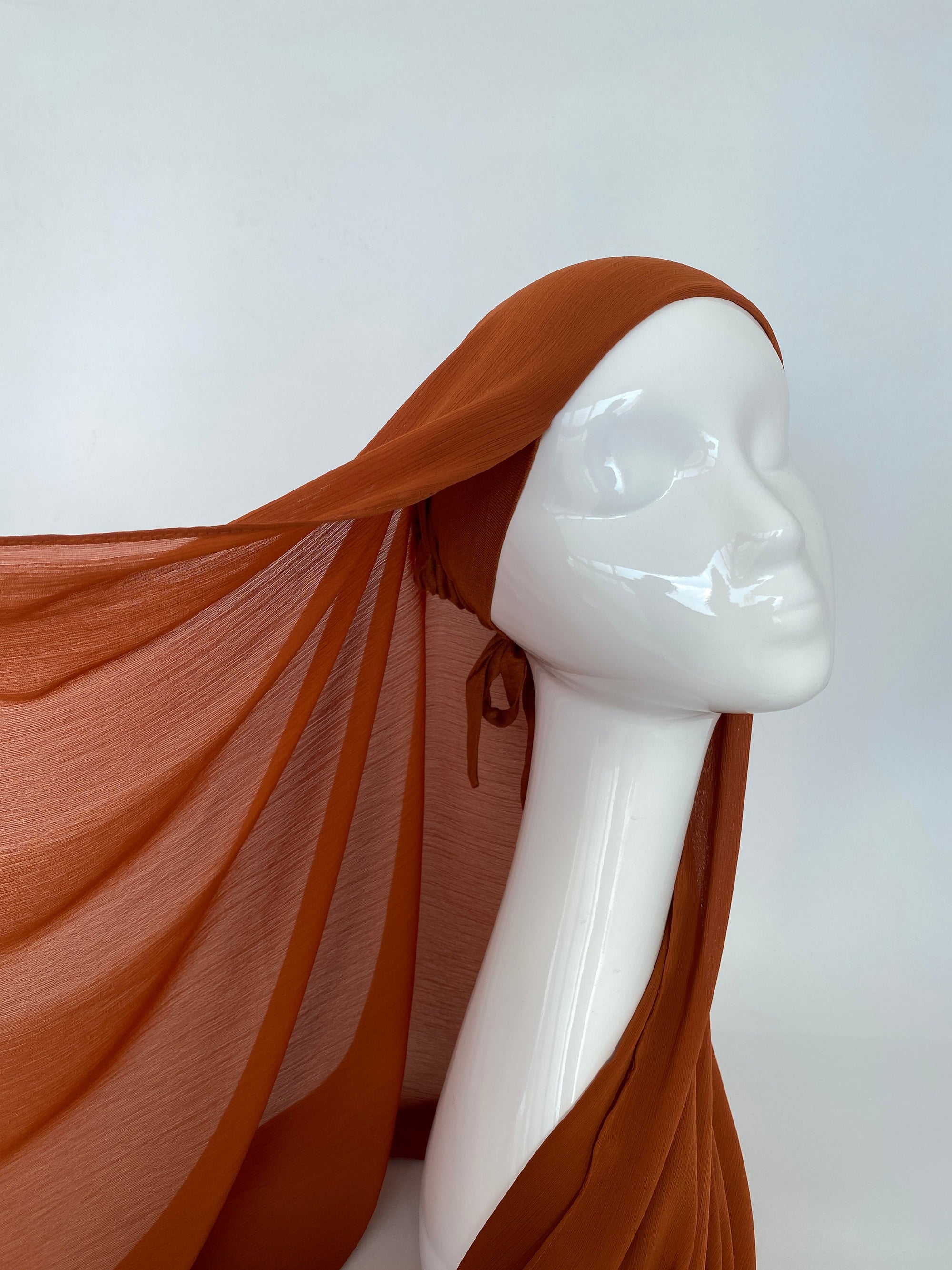 HIJAB À ENFILER SOIE RAYÉE