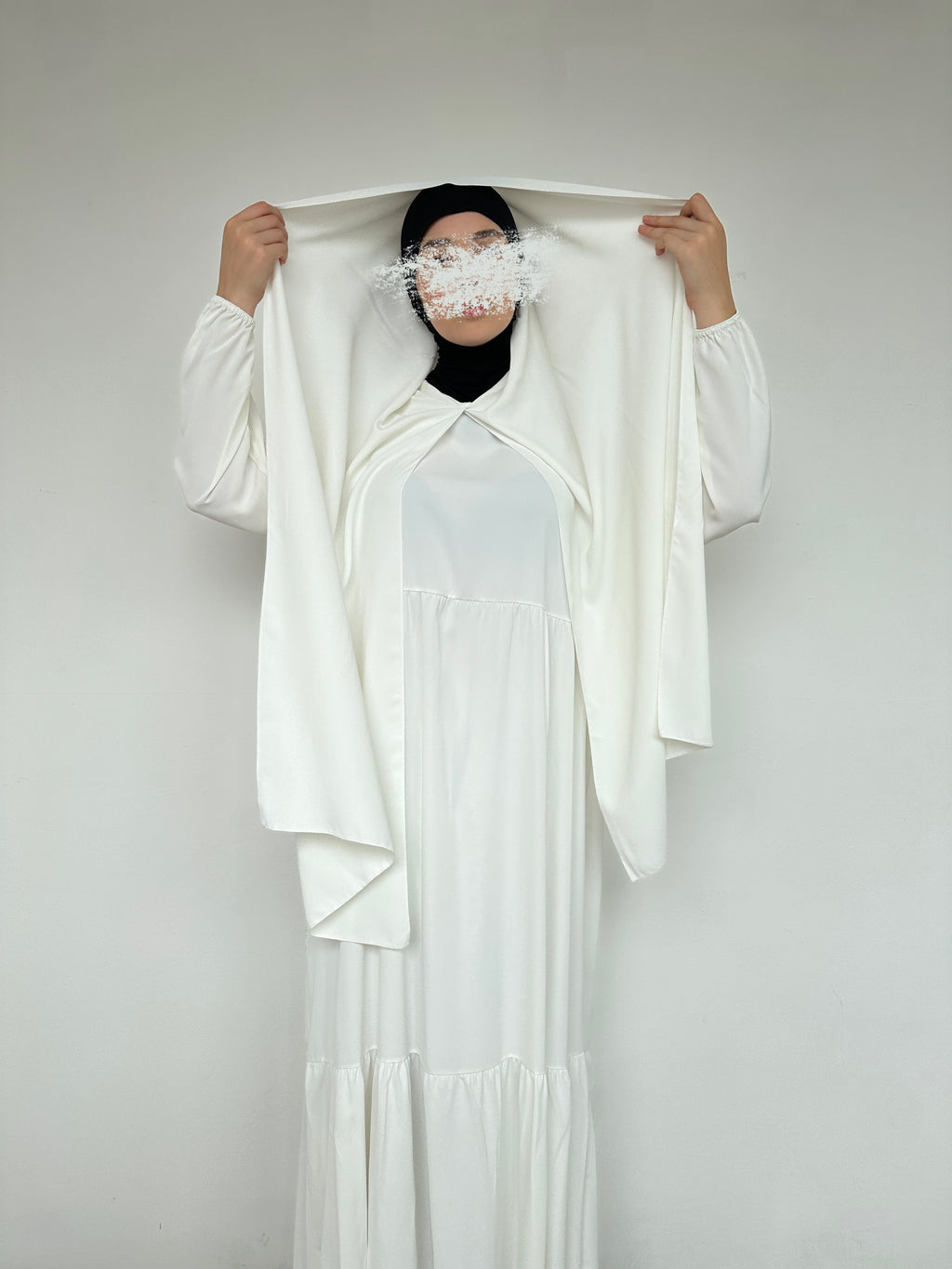 ABAYA SEMA HIJAB INTÉGRÉ CRÈME