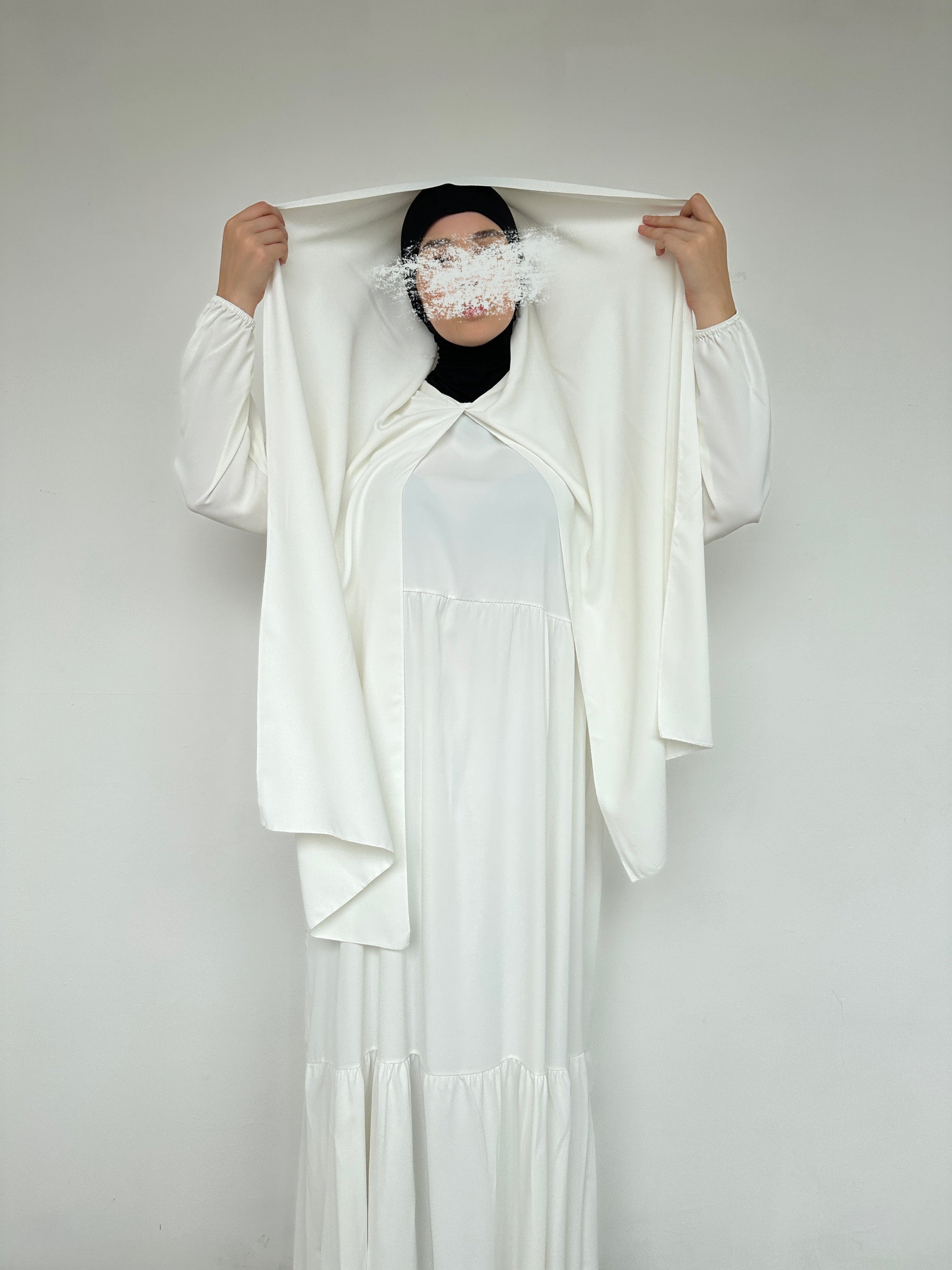 ABAYA SEMA HIJAB INTÉGRÉ CRÈME