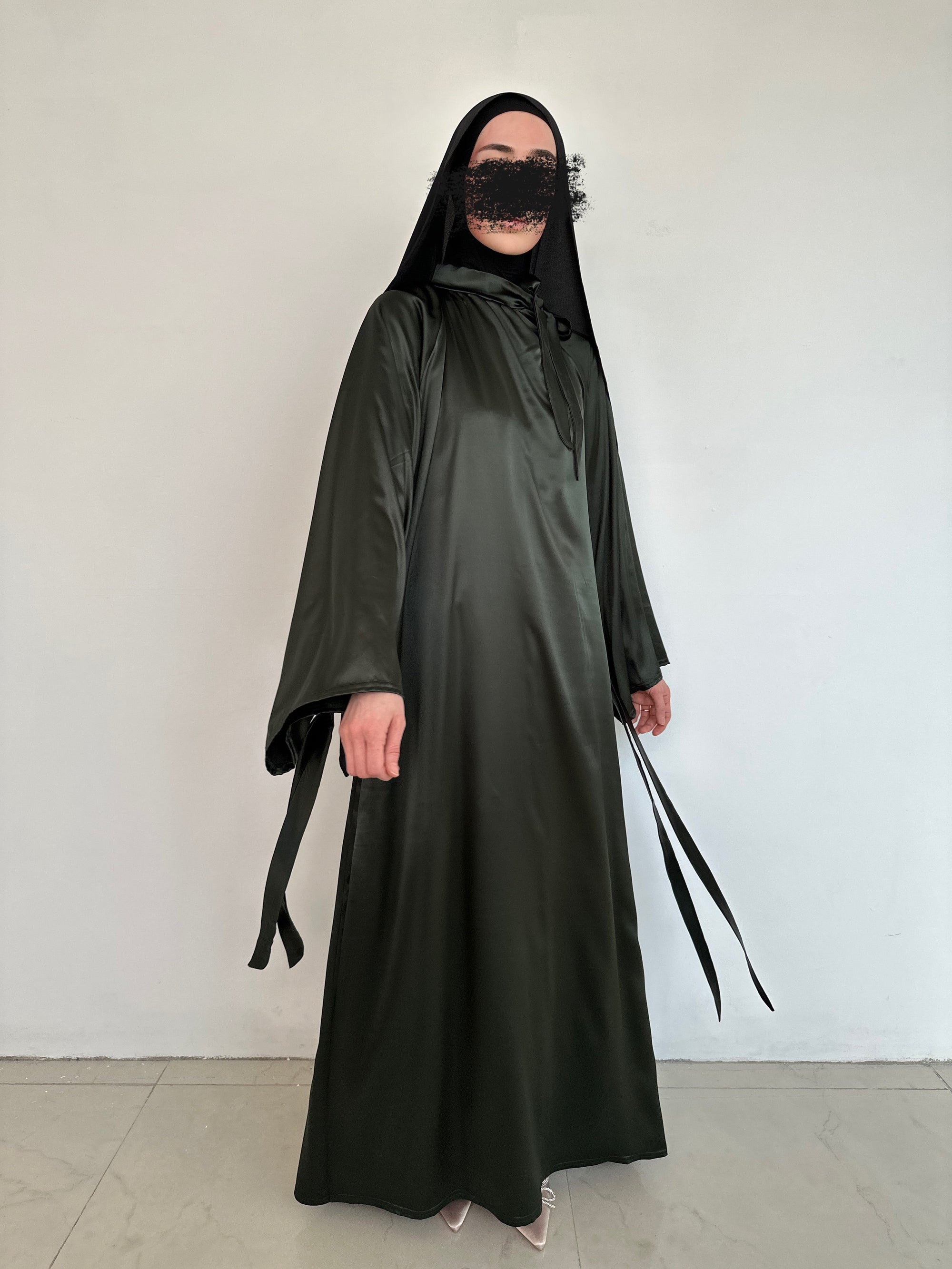 ABAYA SATINÉ BRONZÉ