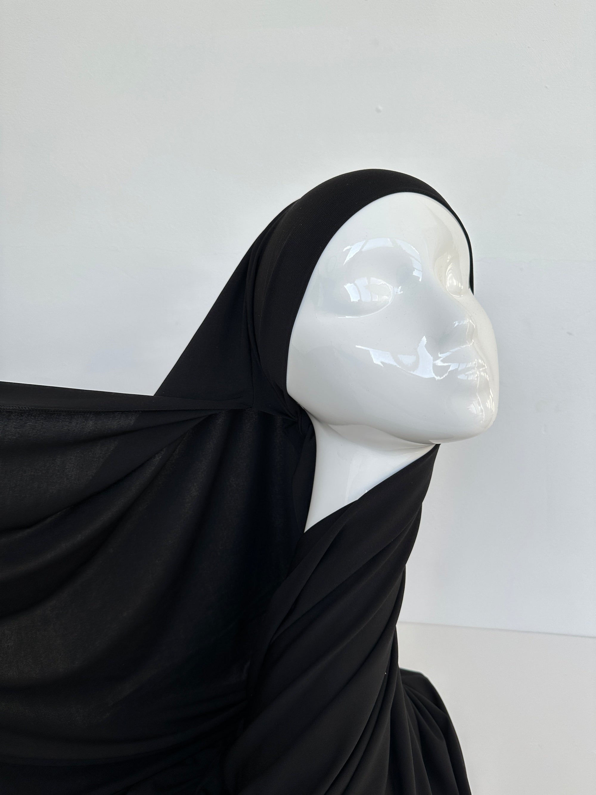 HIJAB JERSEY PREMIUM XL À NOUER NOIR