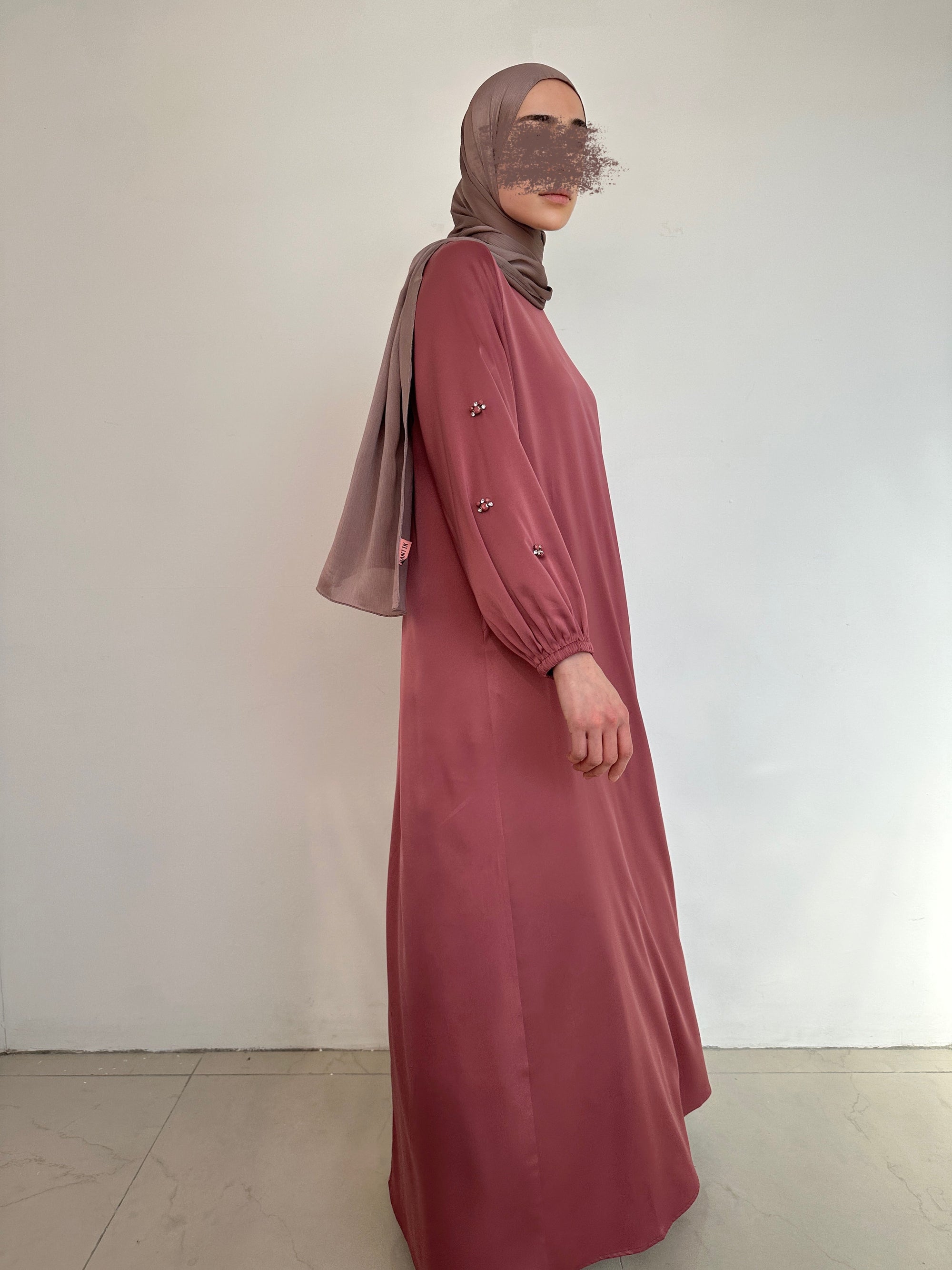 ROBE LONGUE ROSAA VEUX ROSE