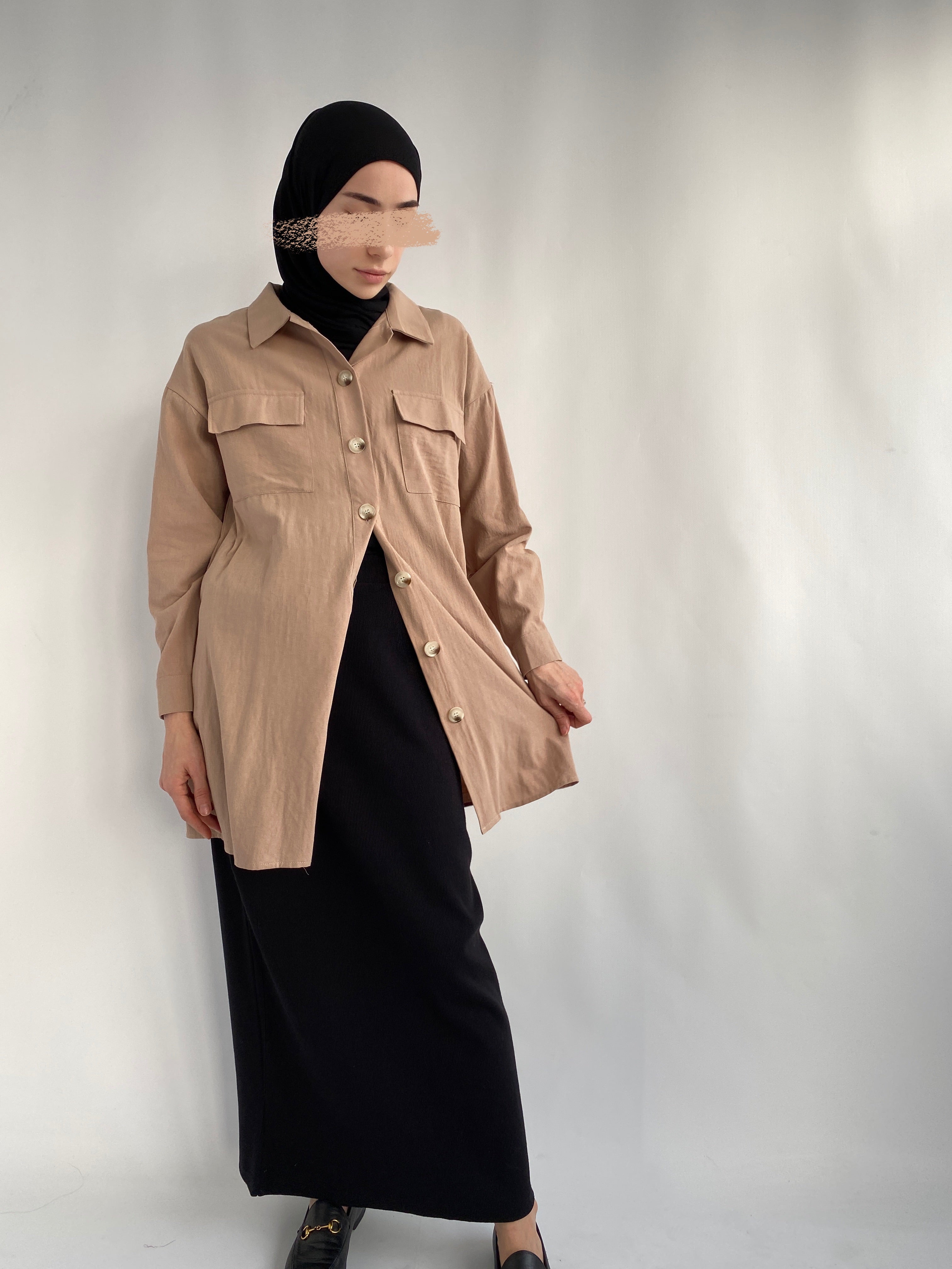 CHEMISE DENIM COTTON BEIGE