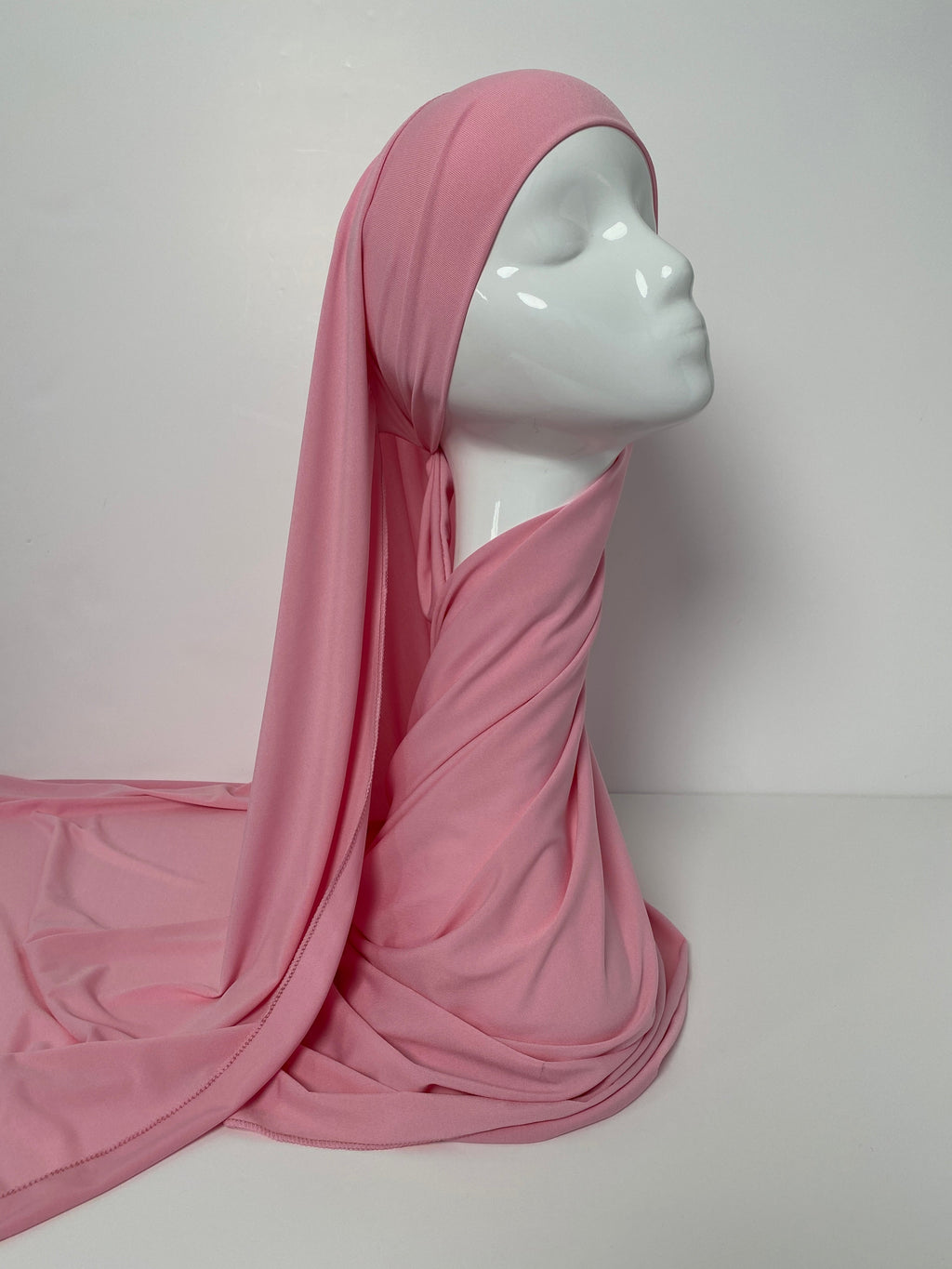 HIJAB JERSEY PREMIUM XL À NOUER ROSE