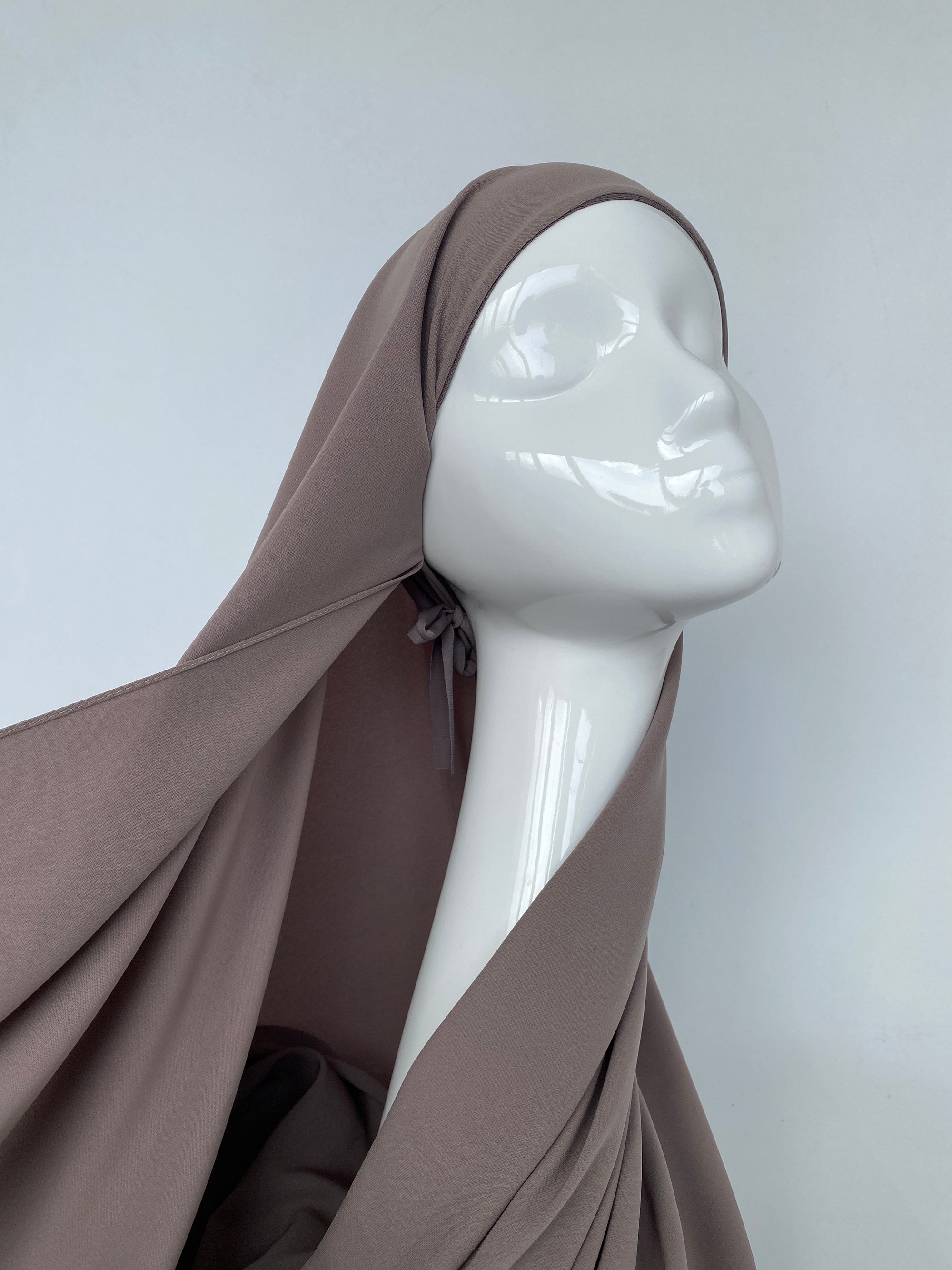 HIJAB SOIE DE MÉDINE À ENFILER HIJAB TAUPE