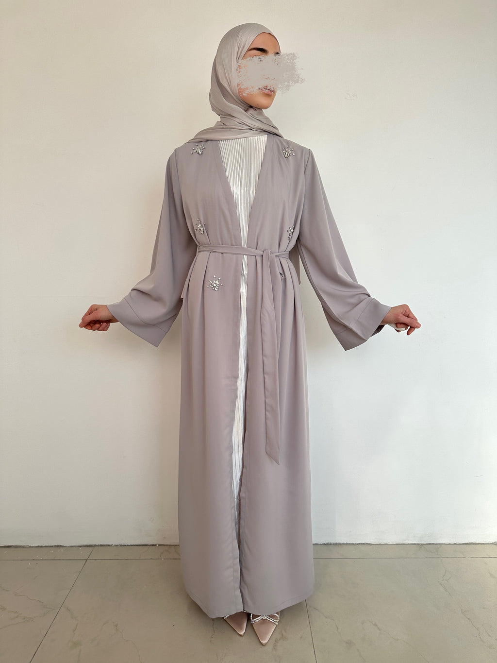 KIMONO DE SOIRÉE GRIS