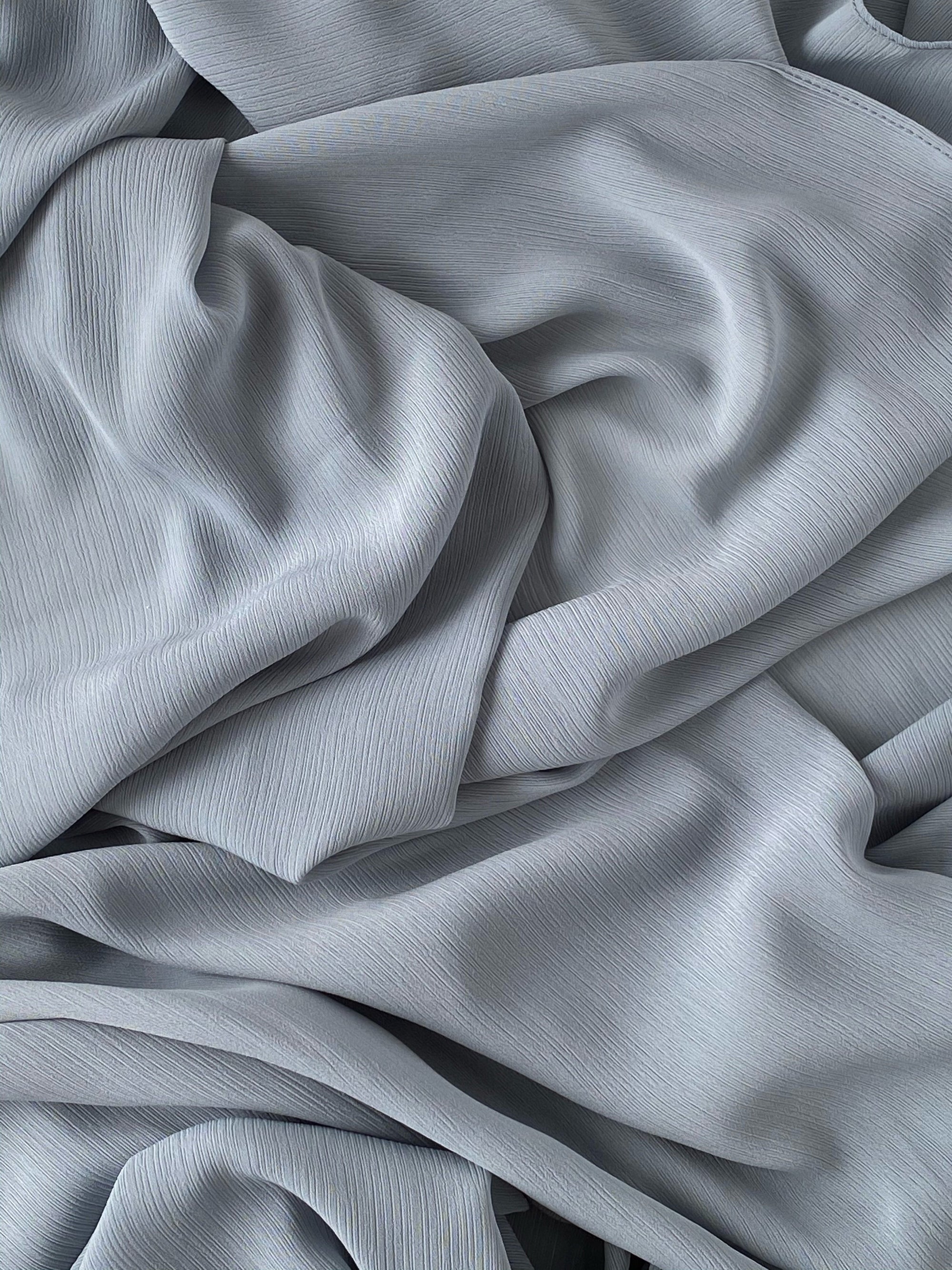 HIJAB CHÂLE SOIE À RAYURES GRIS
