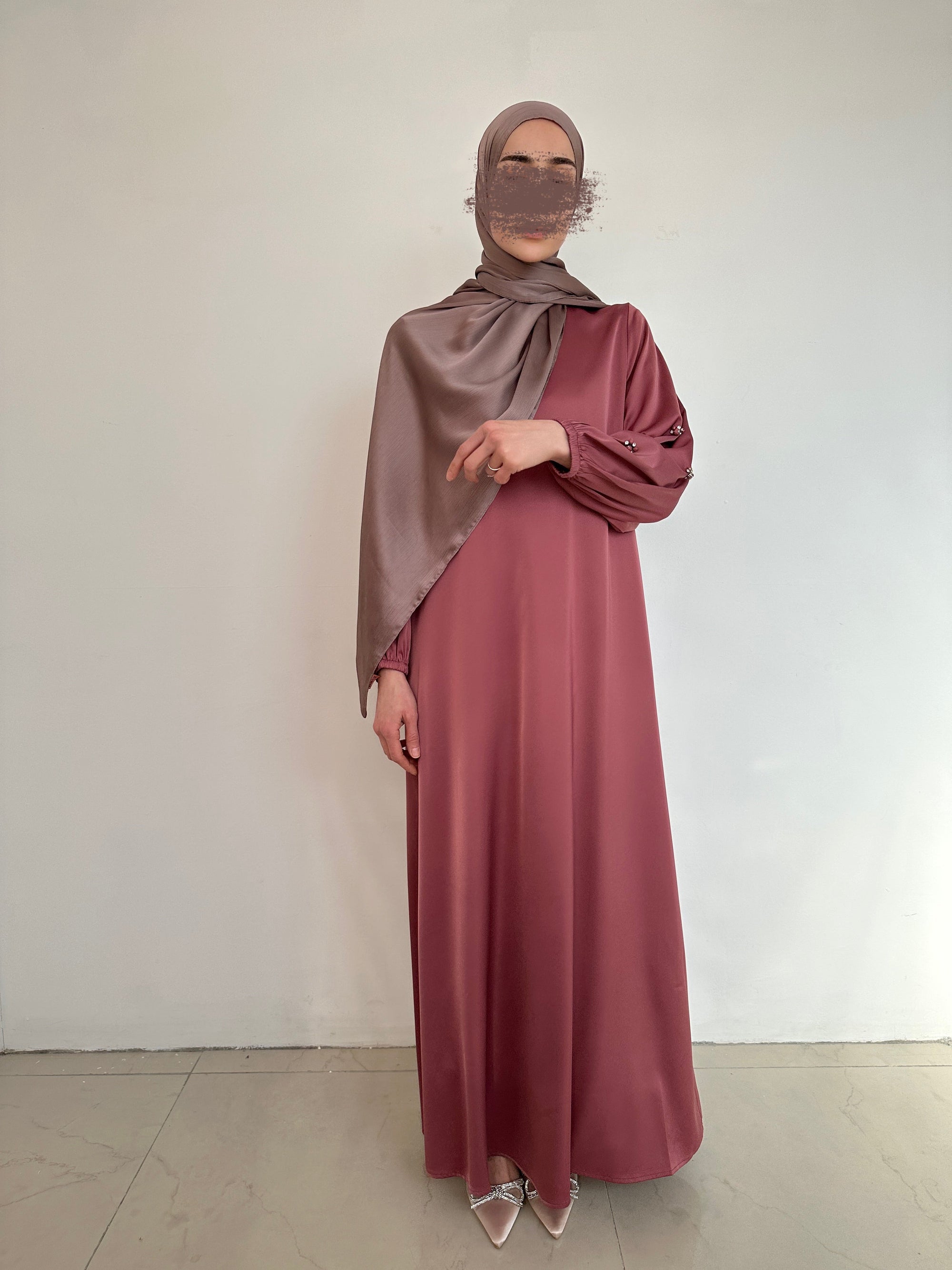 ROBE LONGUE ROSAA VEUX ROSE