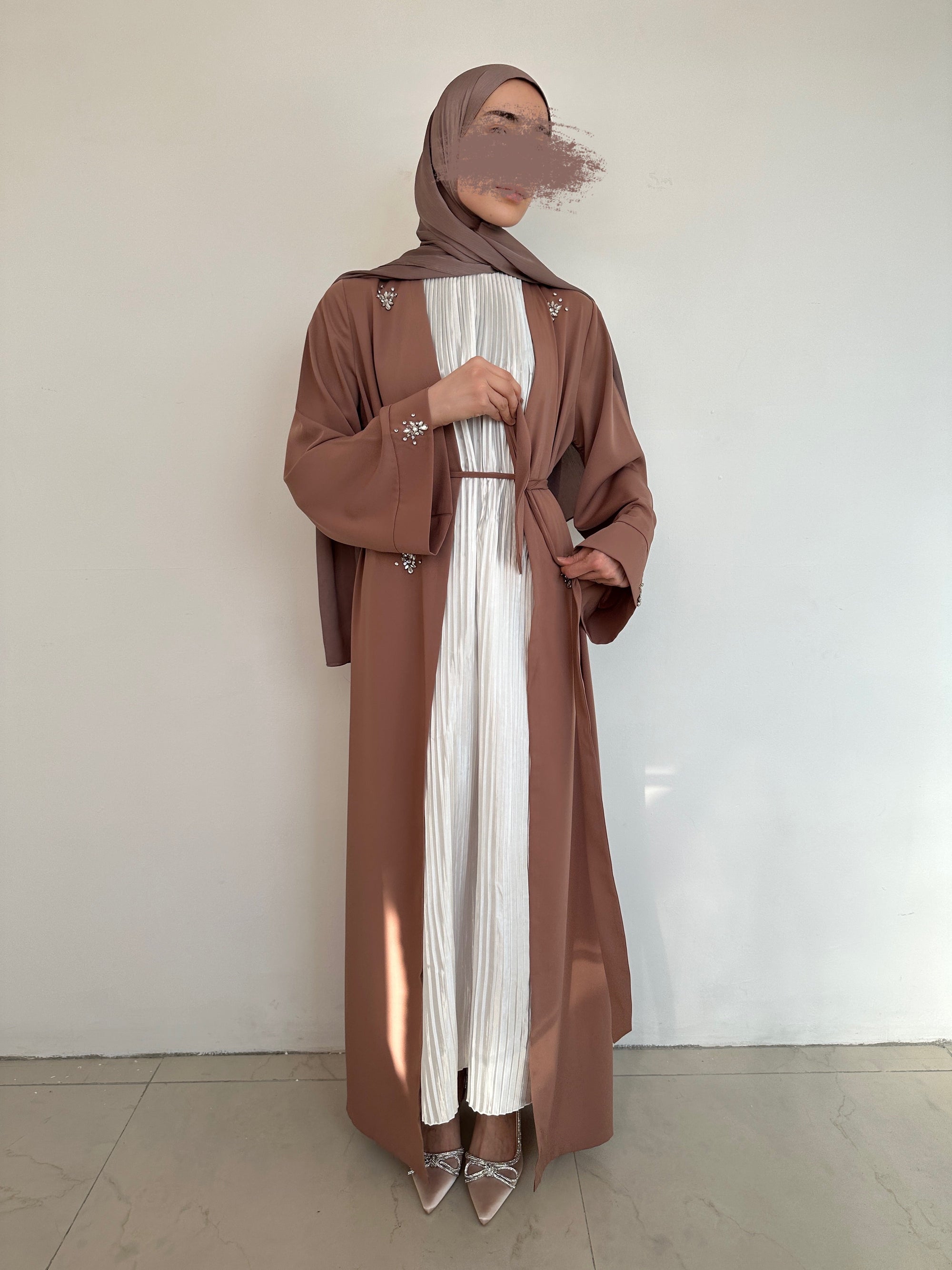 KIMONO DE SOIRÉE MARRON