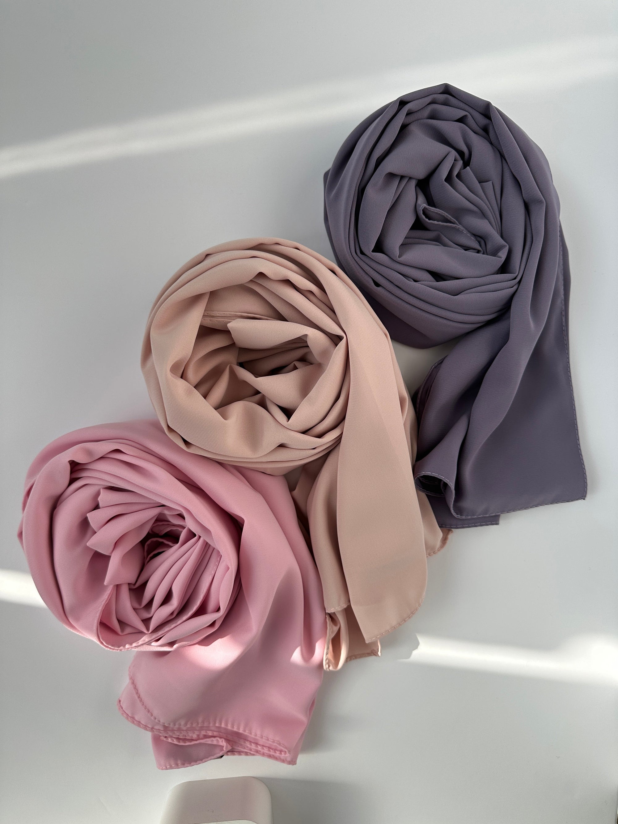 HIJAB SOIE DE MÈDINE ROSE
