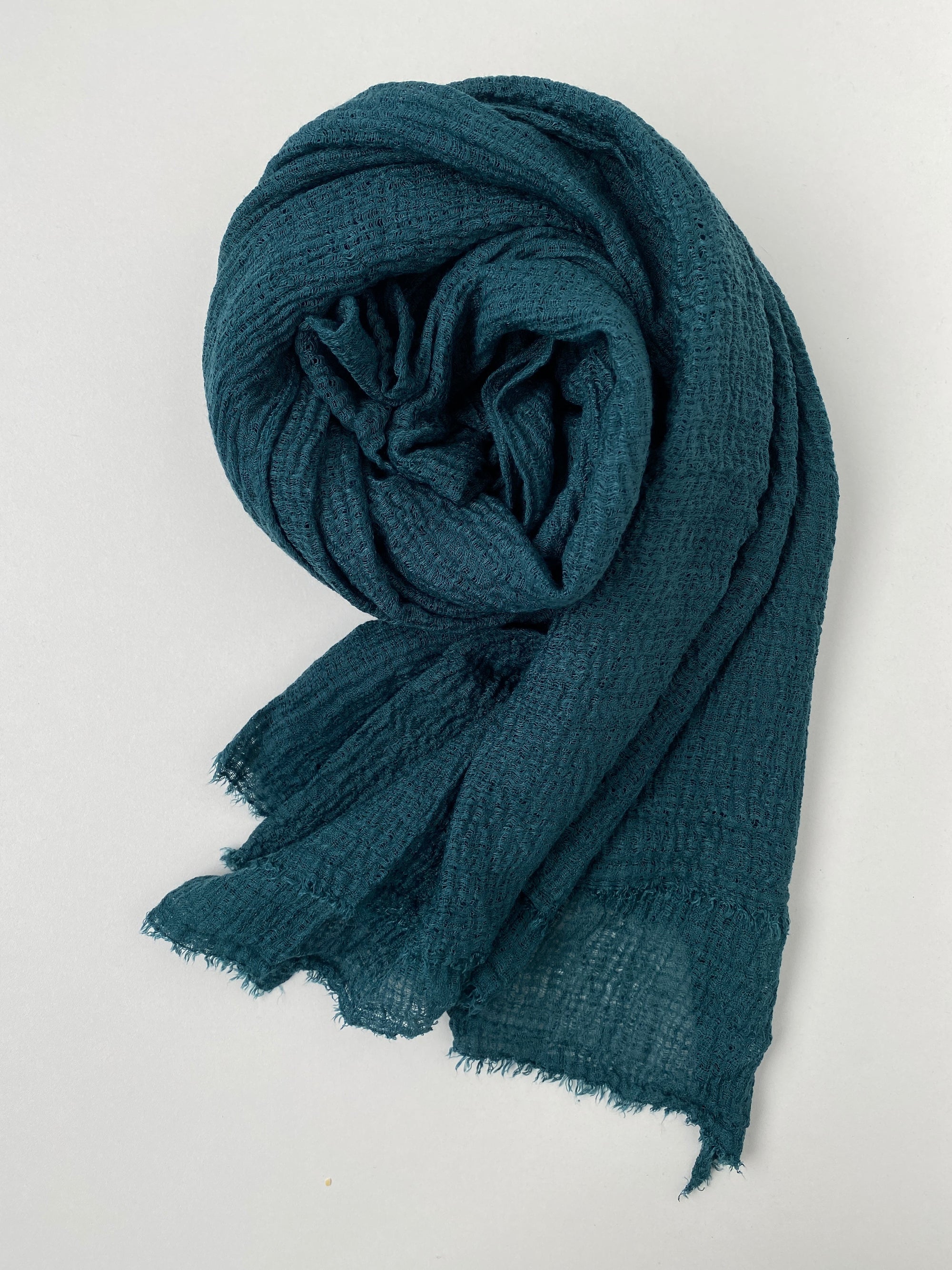 HIJAB CHÂLE FROISSÉ VERT ÉMERAUDE