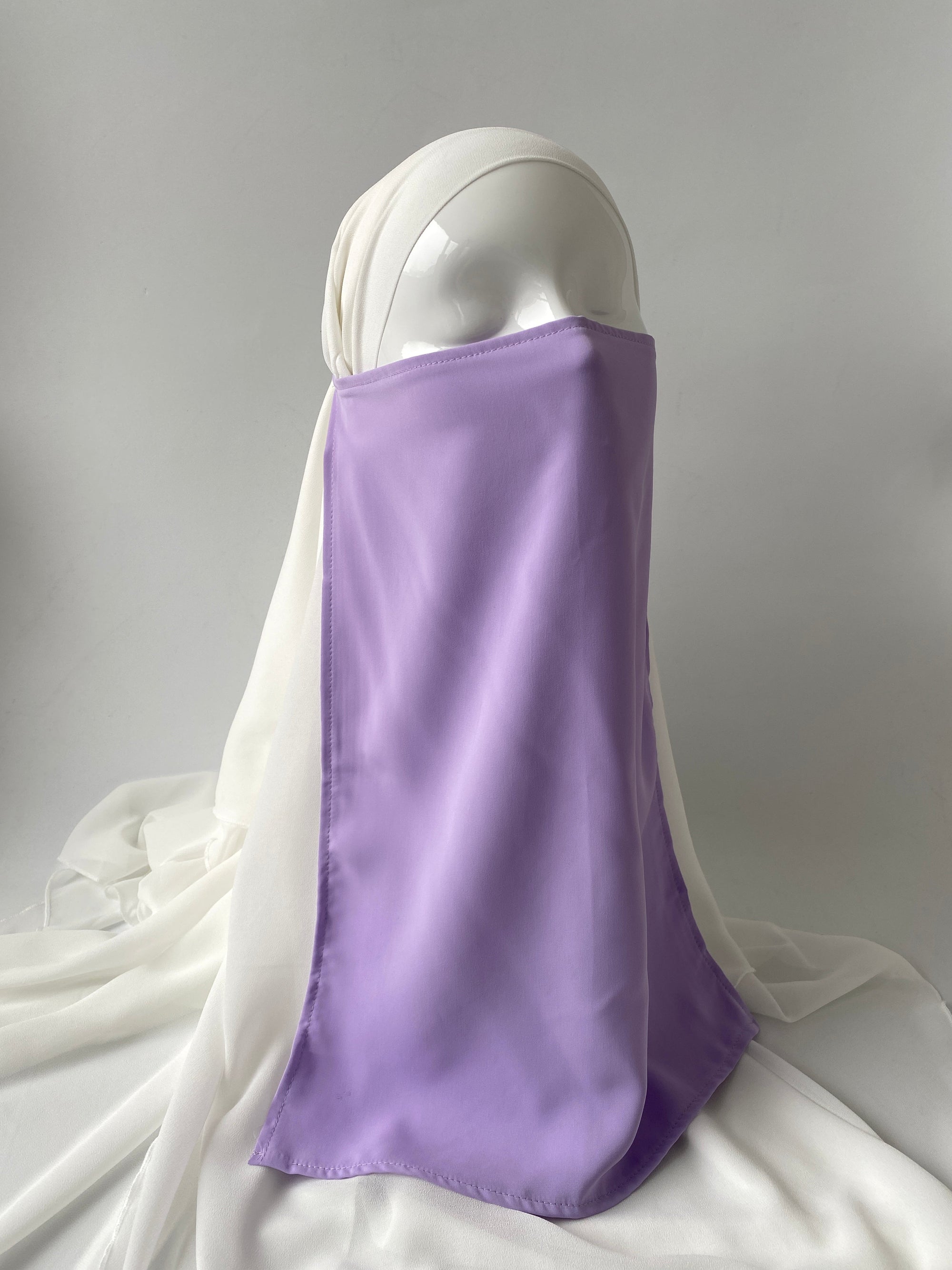 NIQAB SOIE DE MÈDINE LILAS