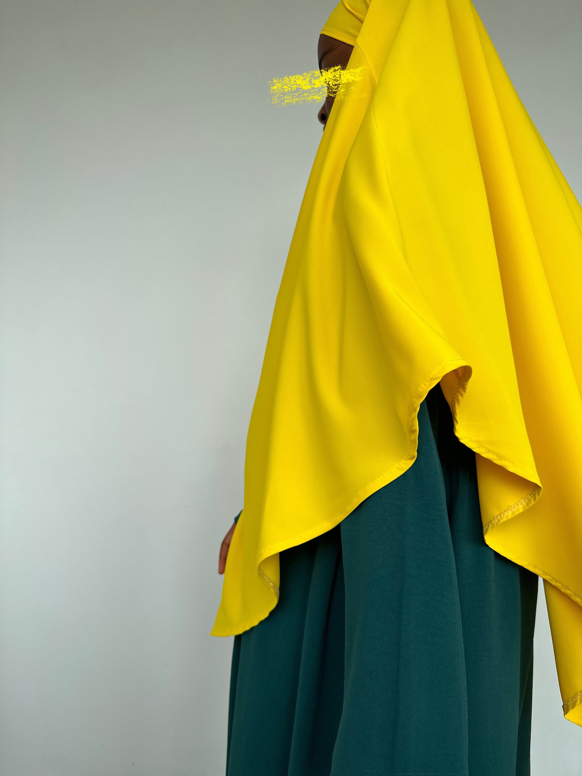 KHIMAR SOIE DE MÈDINE CITRON