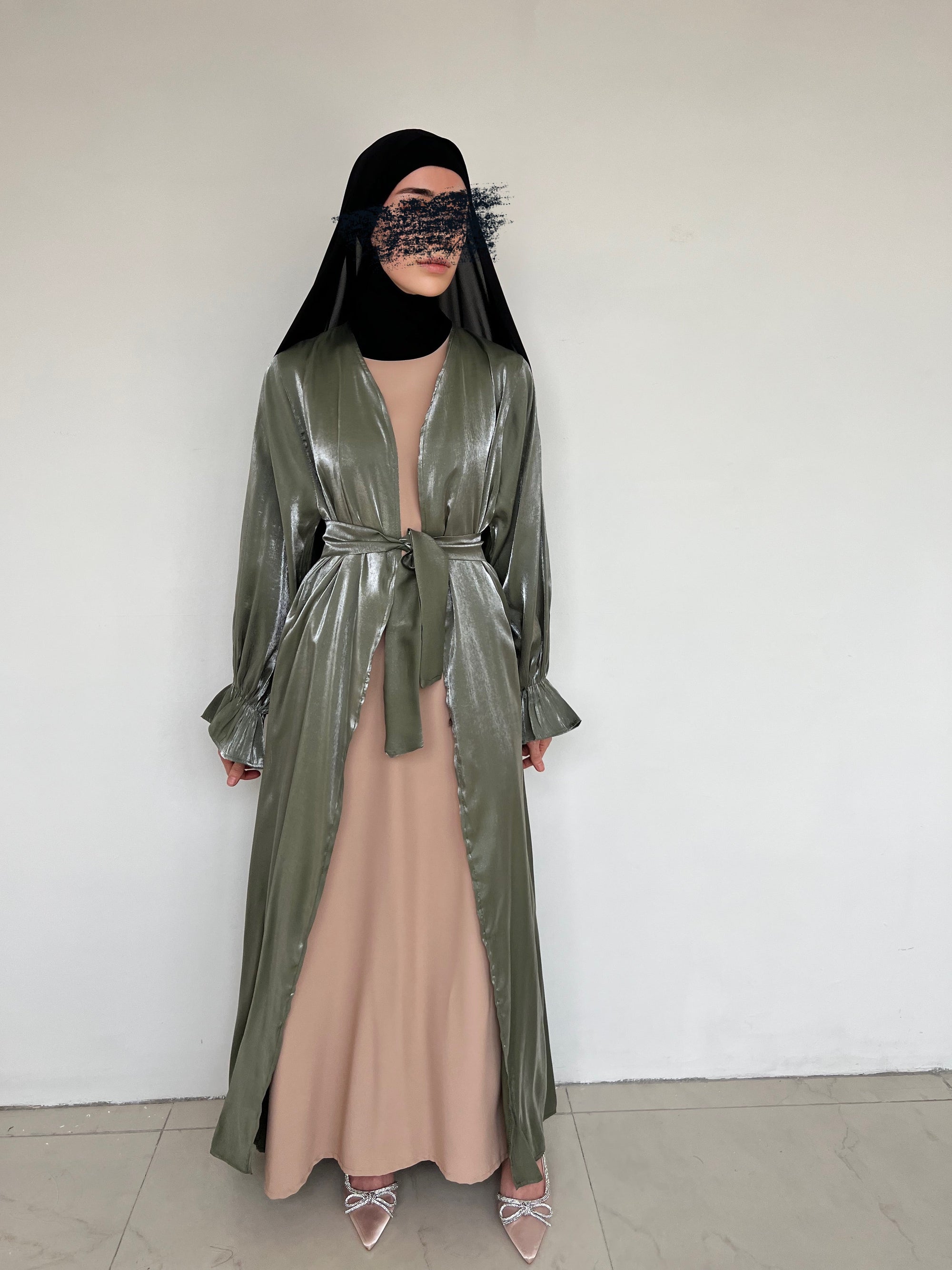 KIMONO ORGANZA KAKI