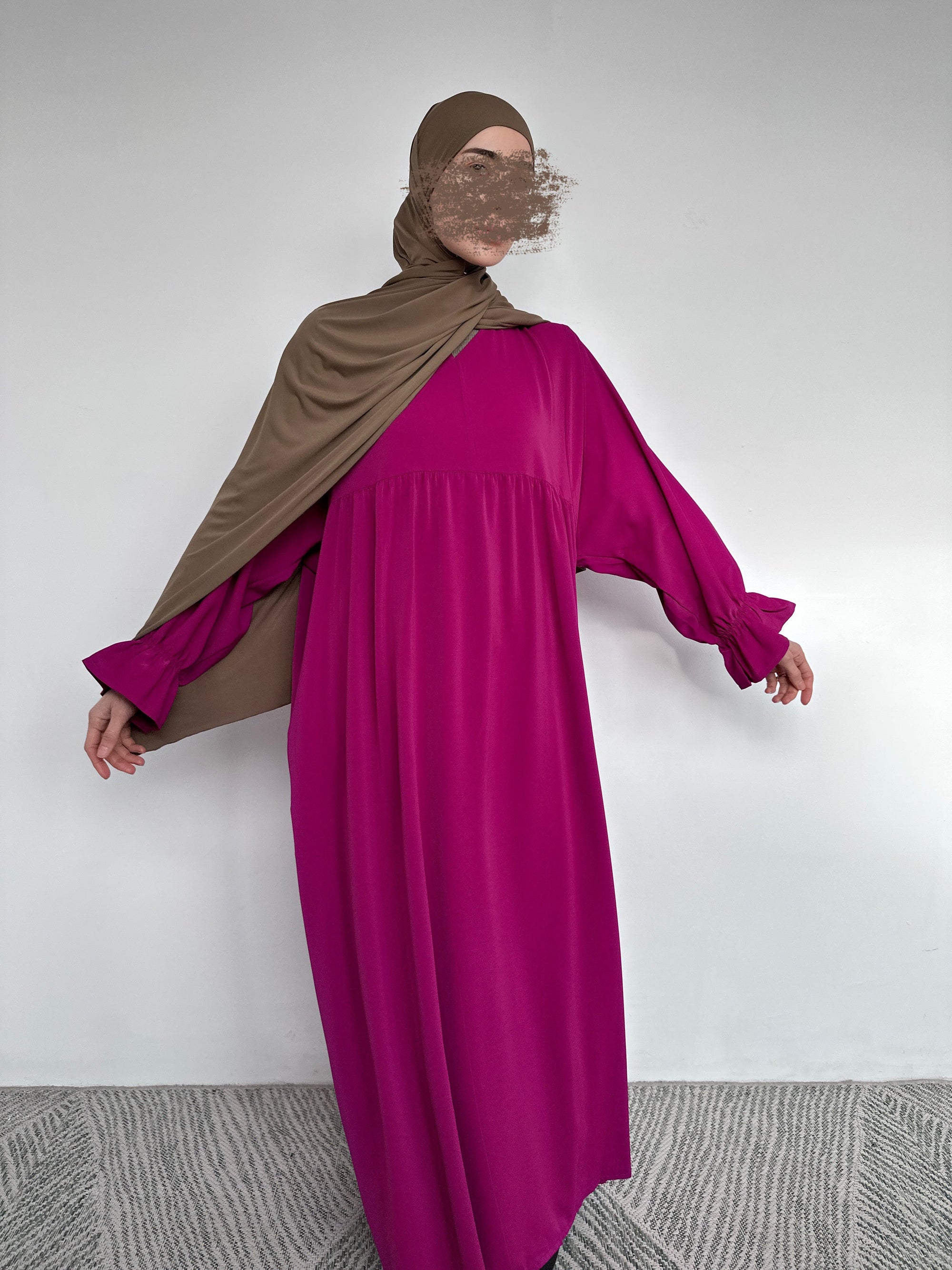 HIJAB JERSEY PREMIUM XL À NOUER TAUPE