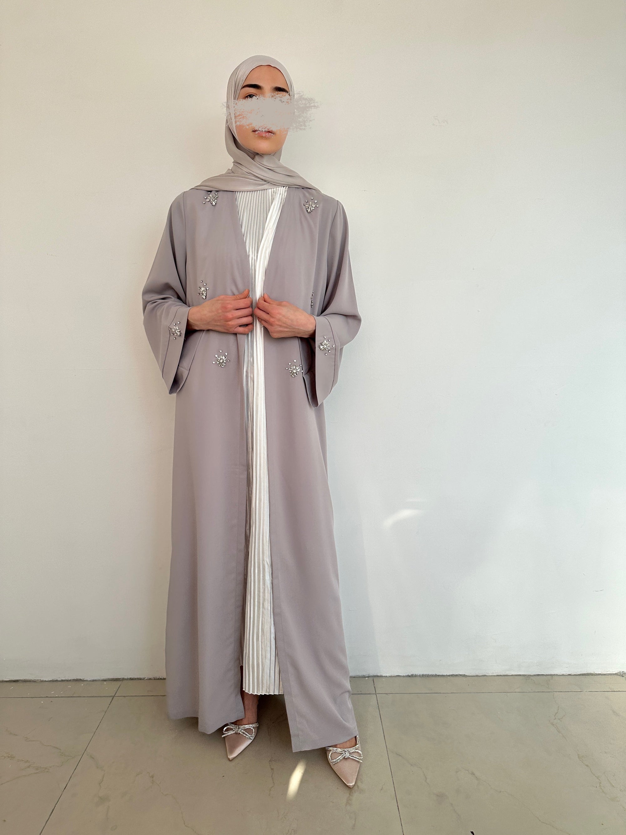 KIMONO DE SOIRÉE GRIS