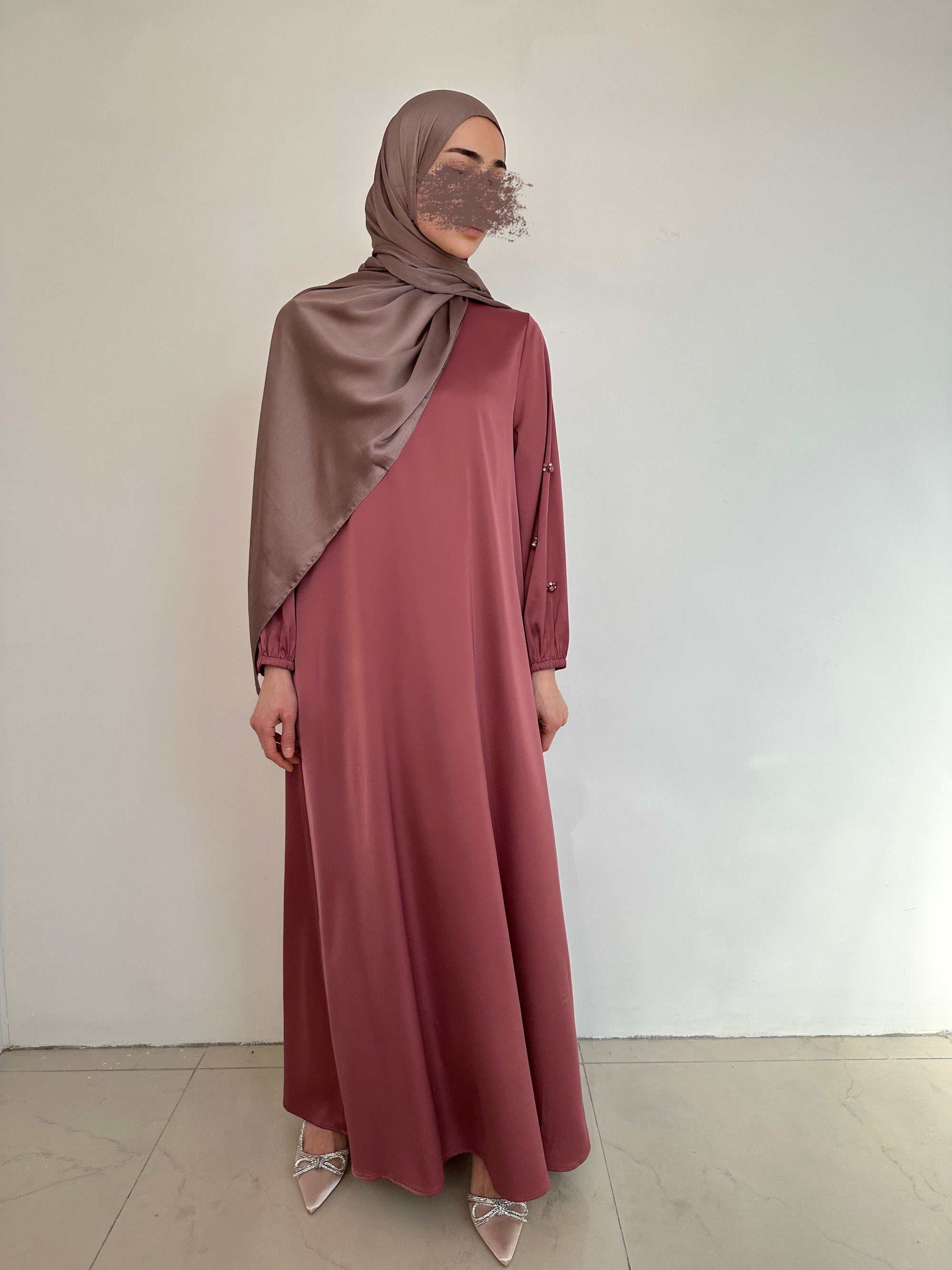 ROBE LONGUE ROSAA VEUX ROSE