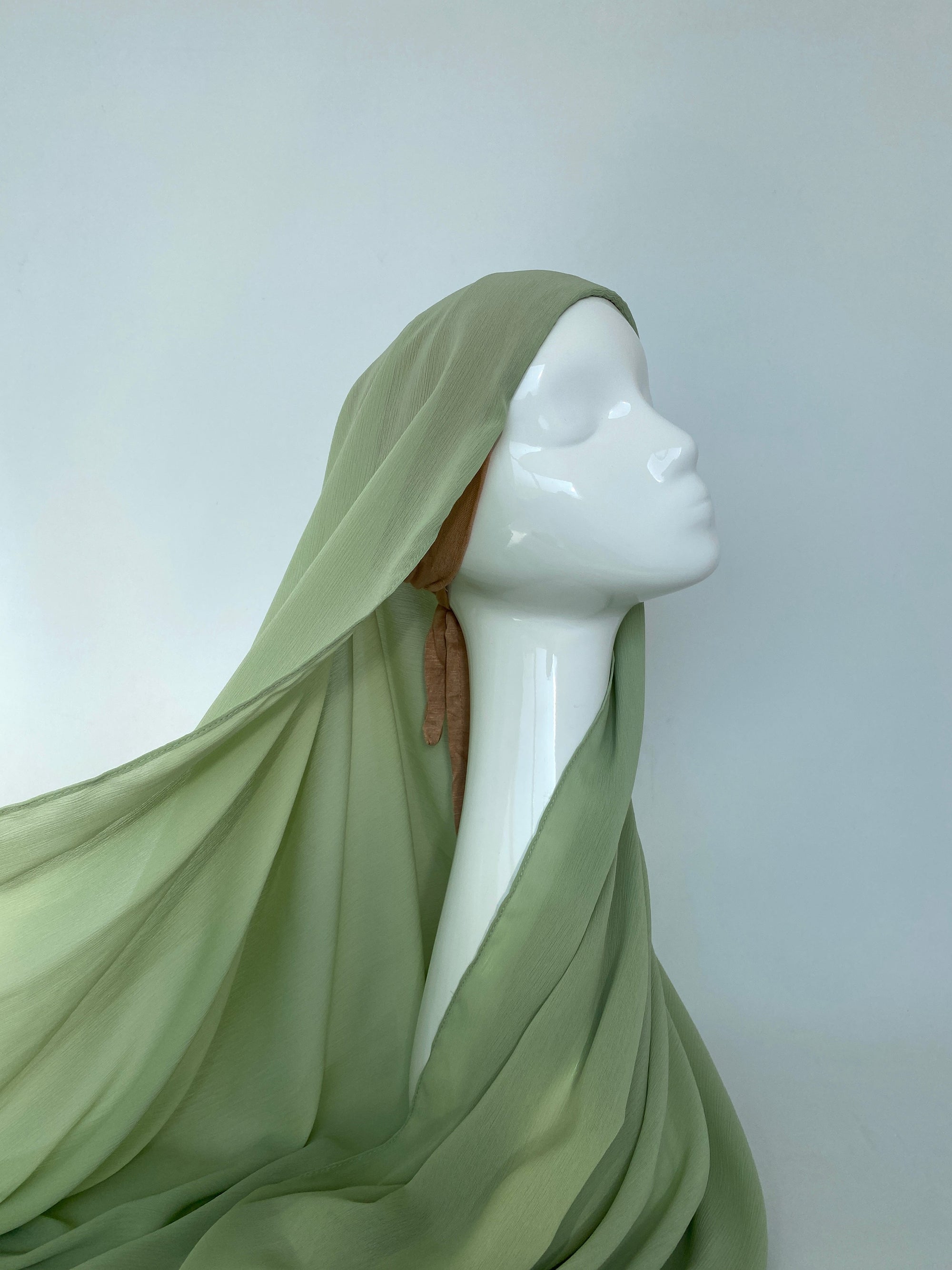 HIJAB À ENFILER SOIE RAYÉE