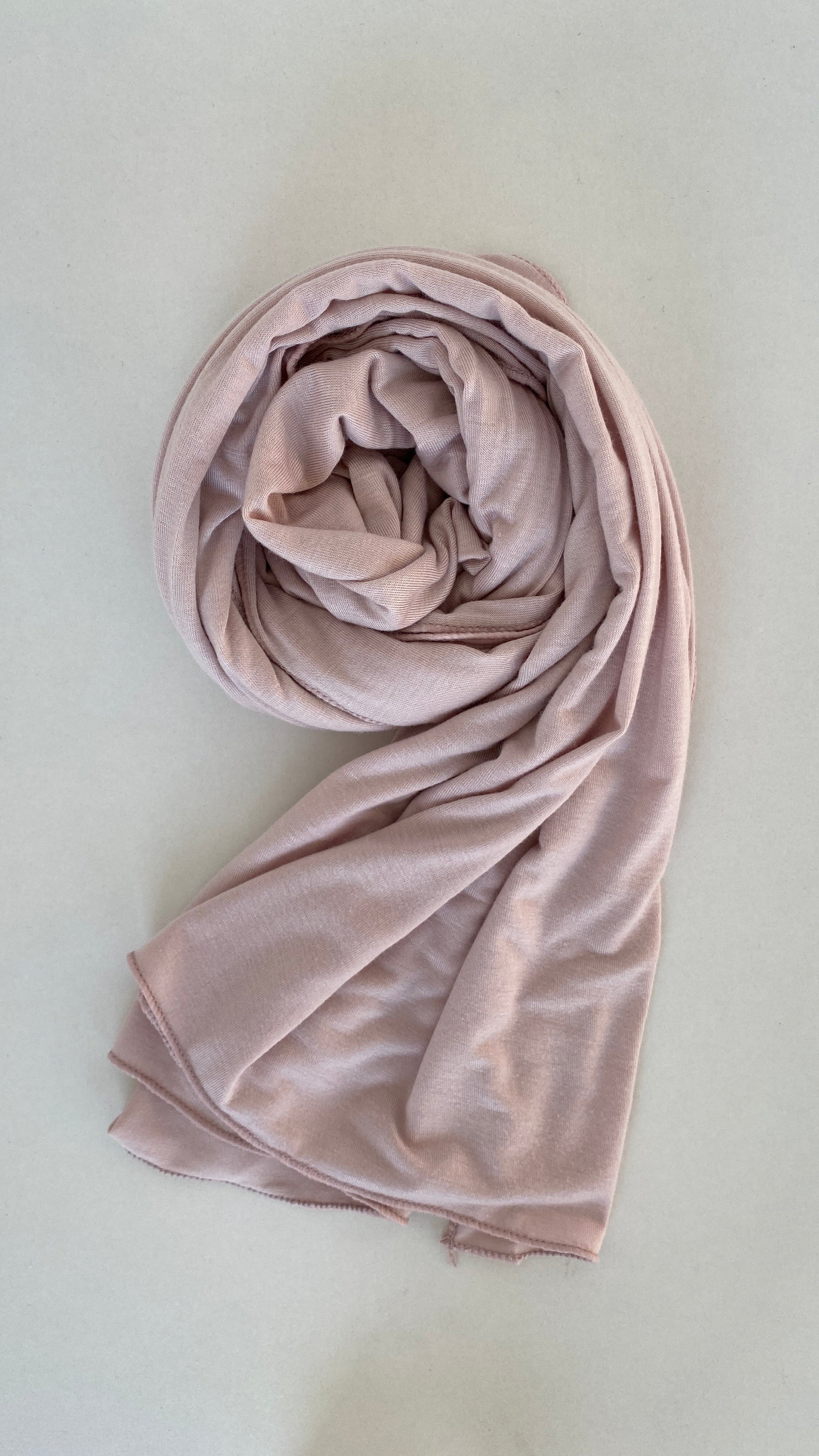 Hijab jersey rose poudré