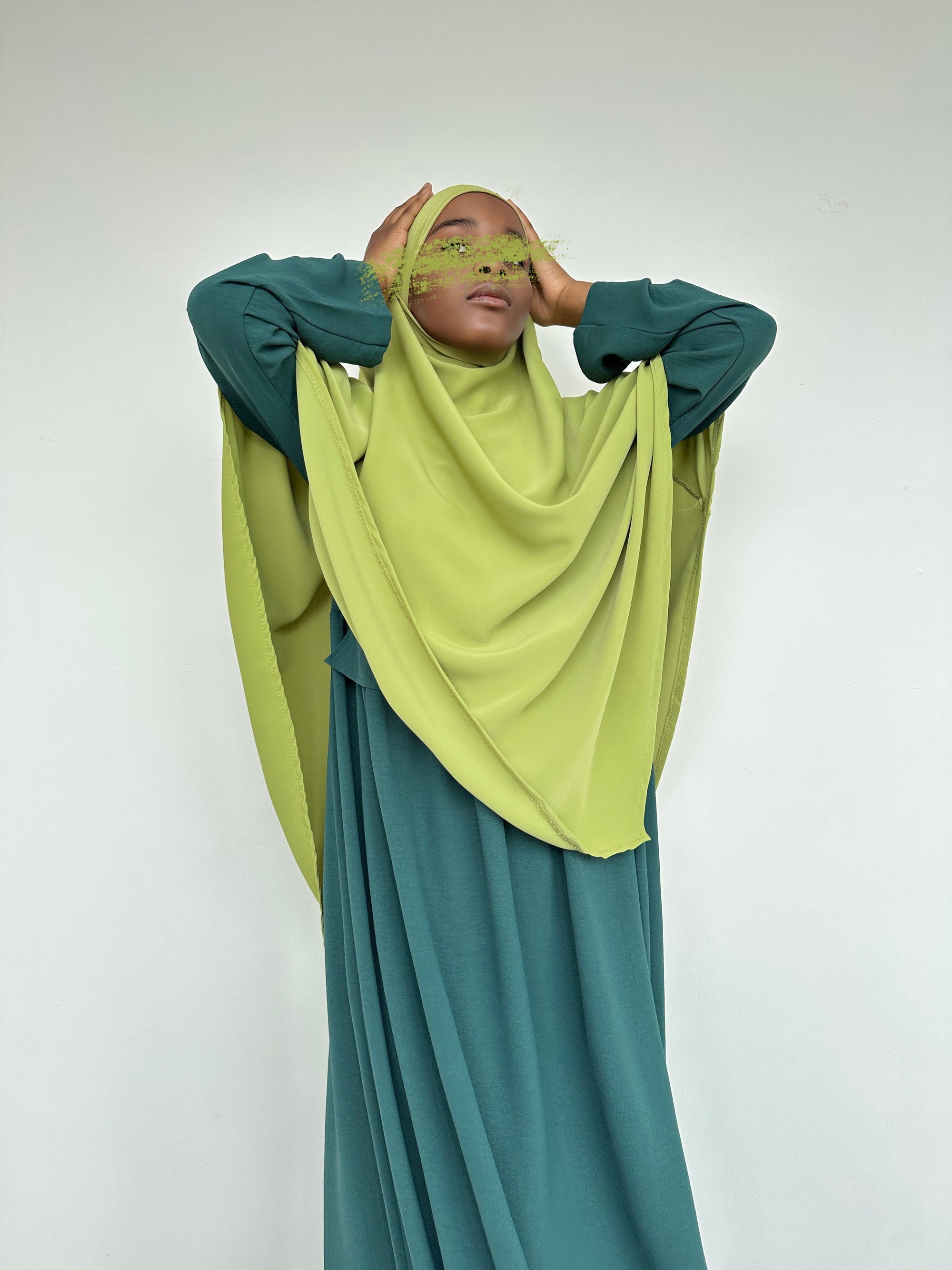 KHIMAR SOIE DE MÈDINE OLIVE