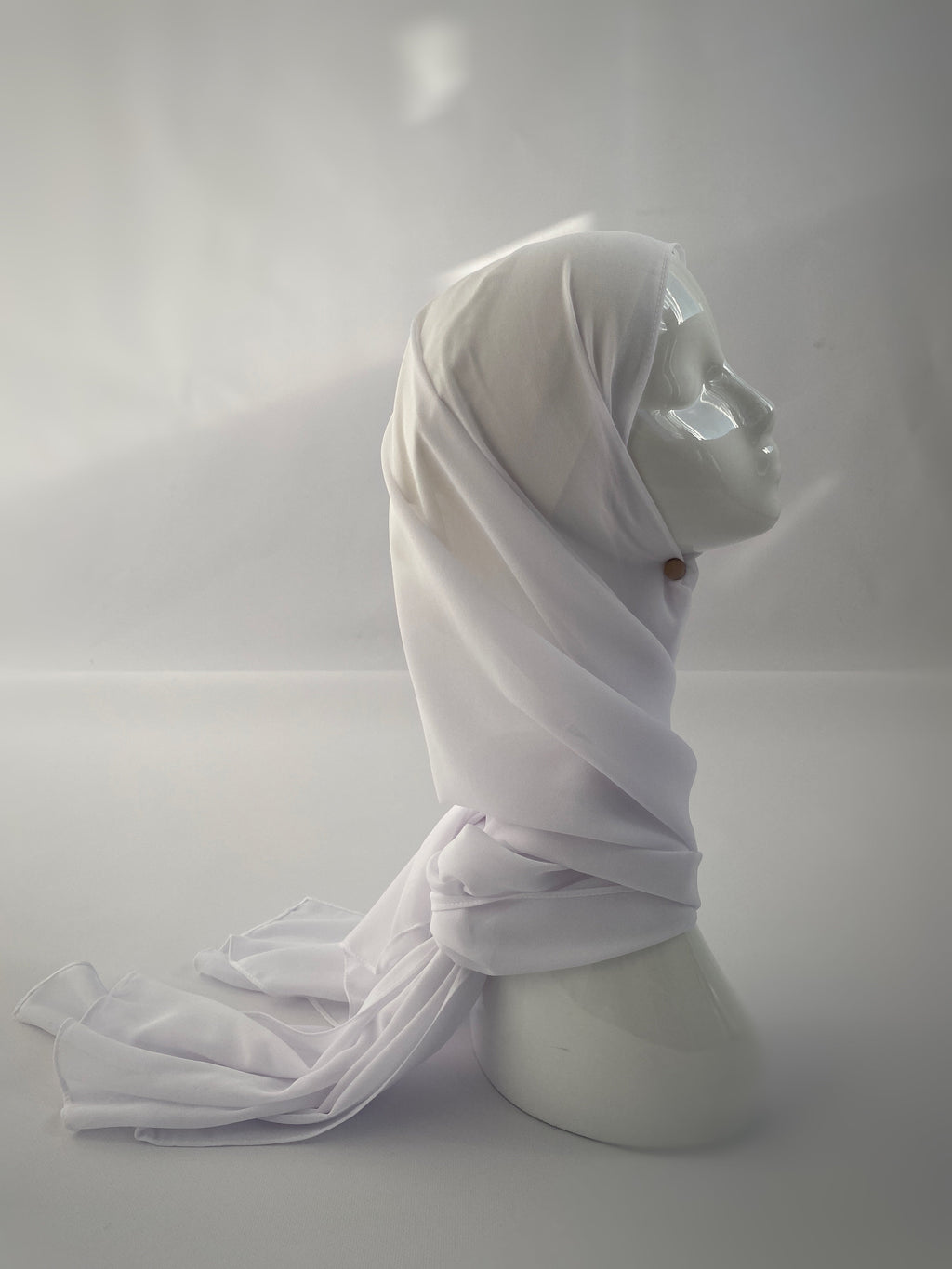 HIJAB MOUSSELINE BLANC