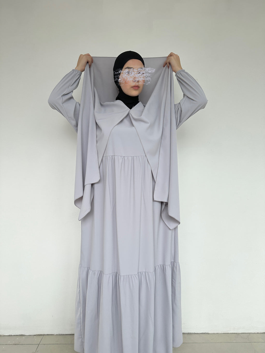 ABAYA SEMA HIJAB INTÉGRÉ GRIS