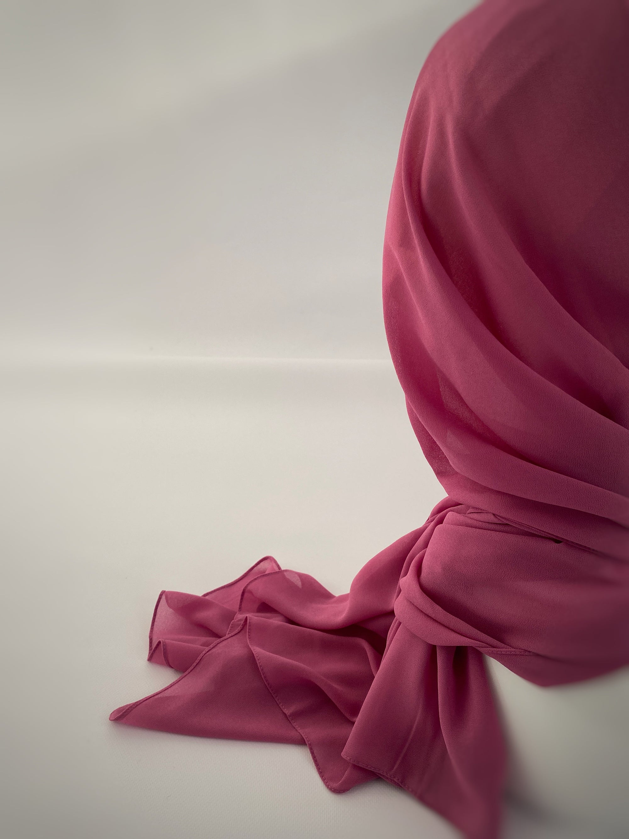 HIJAB MOUSSELINE FRAMBOISE