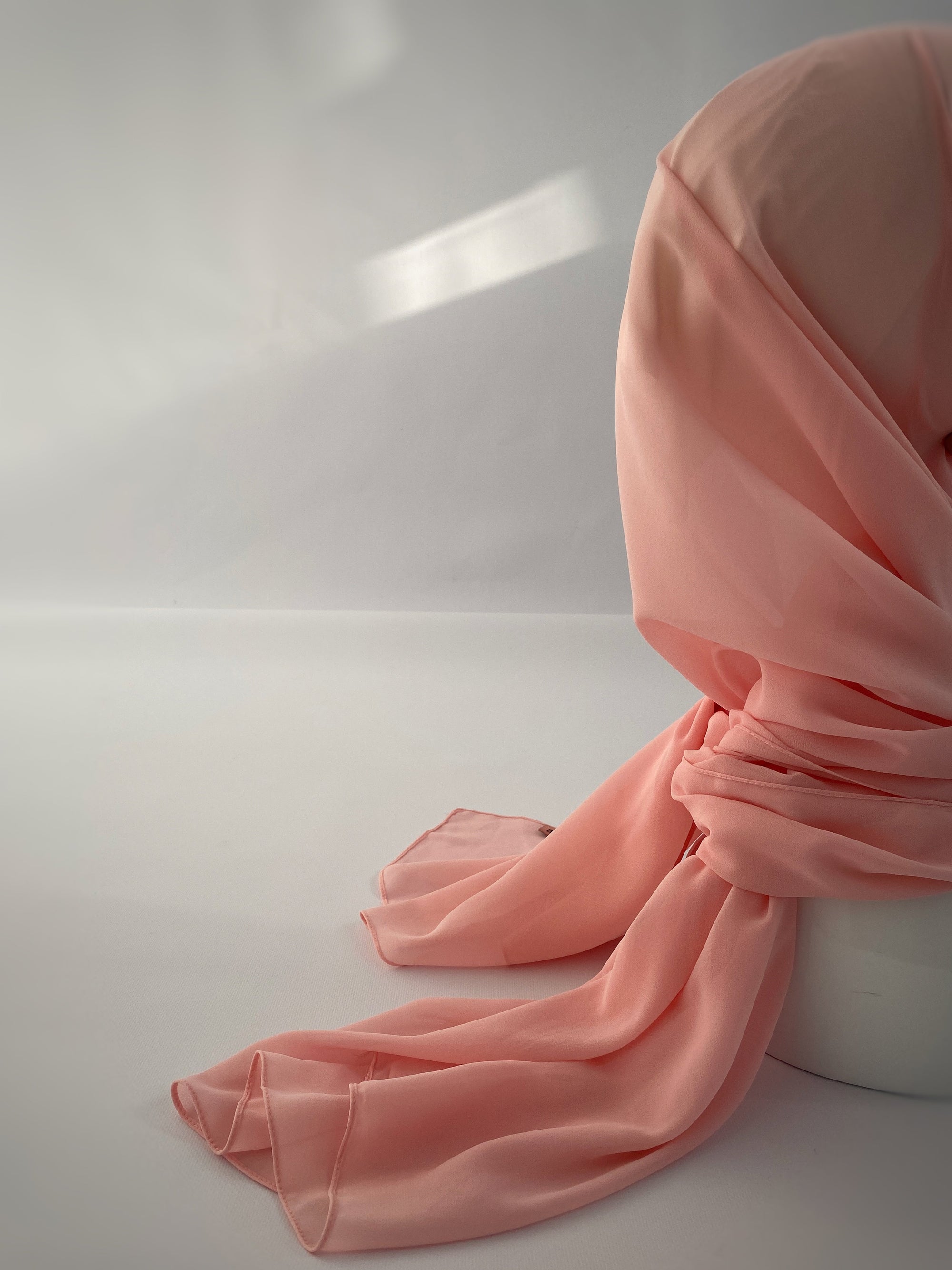 HIJAB MOUSSELINE ROSE PÊCHE