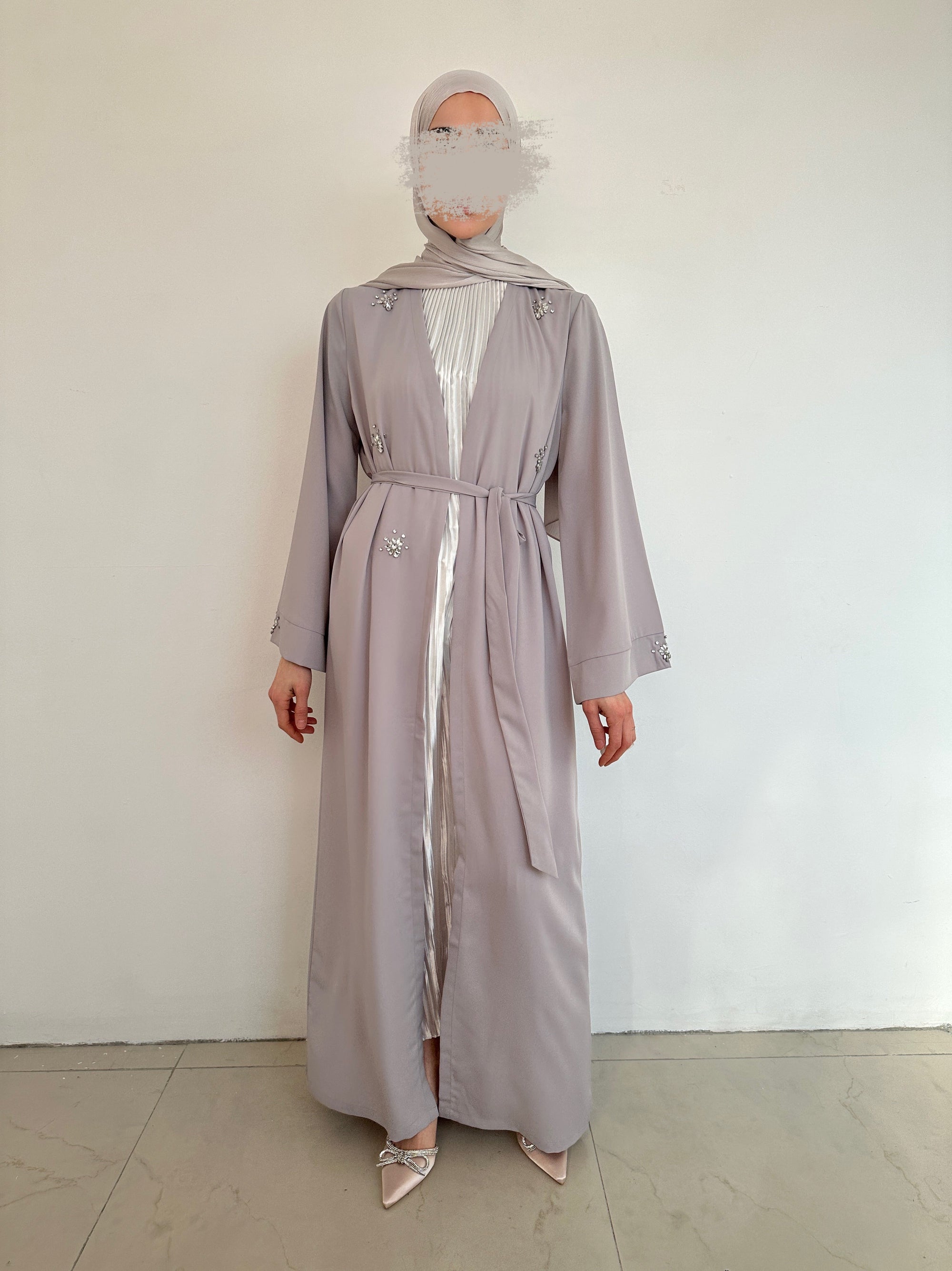 KIMONO DE SOIRÉE GRIS
