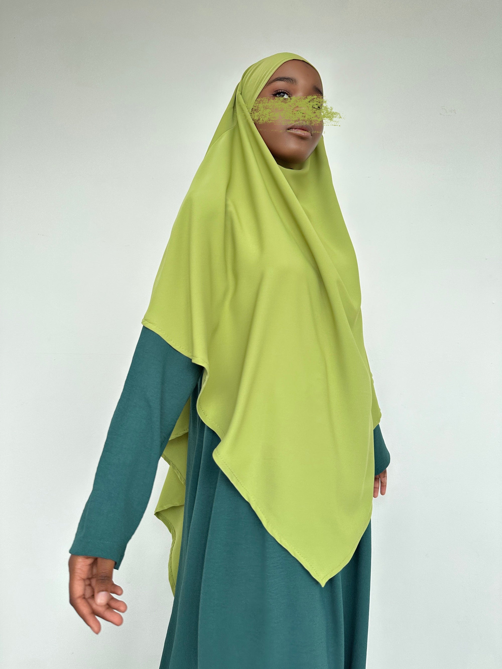 KHIMAR SOIE DE MÈDINE OLIVE