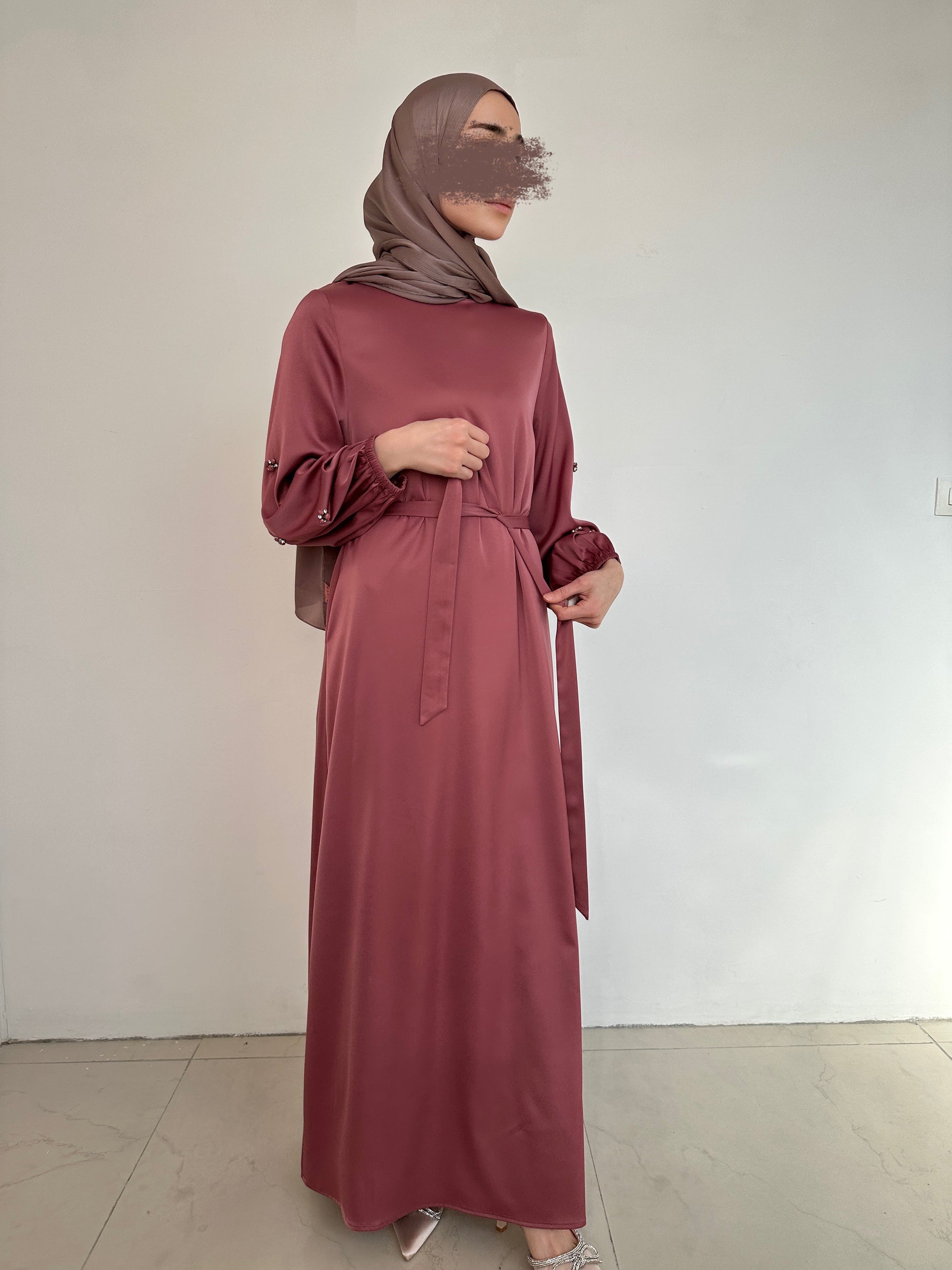 ROBE LONGUE ROSAA VEUX ROSE
